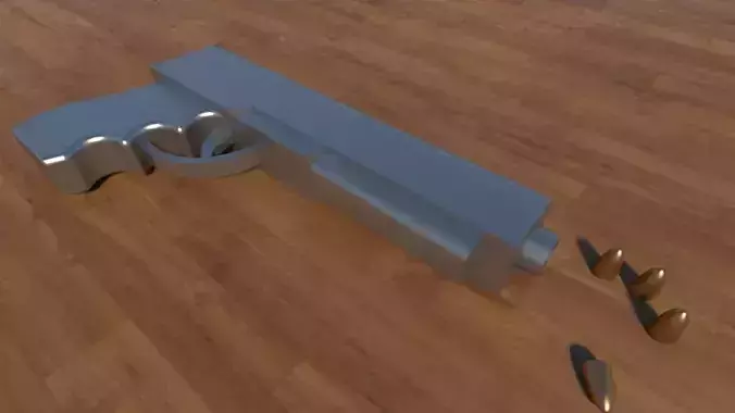 3D gun with bullets in it