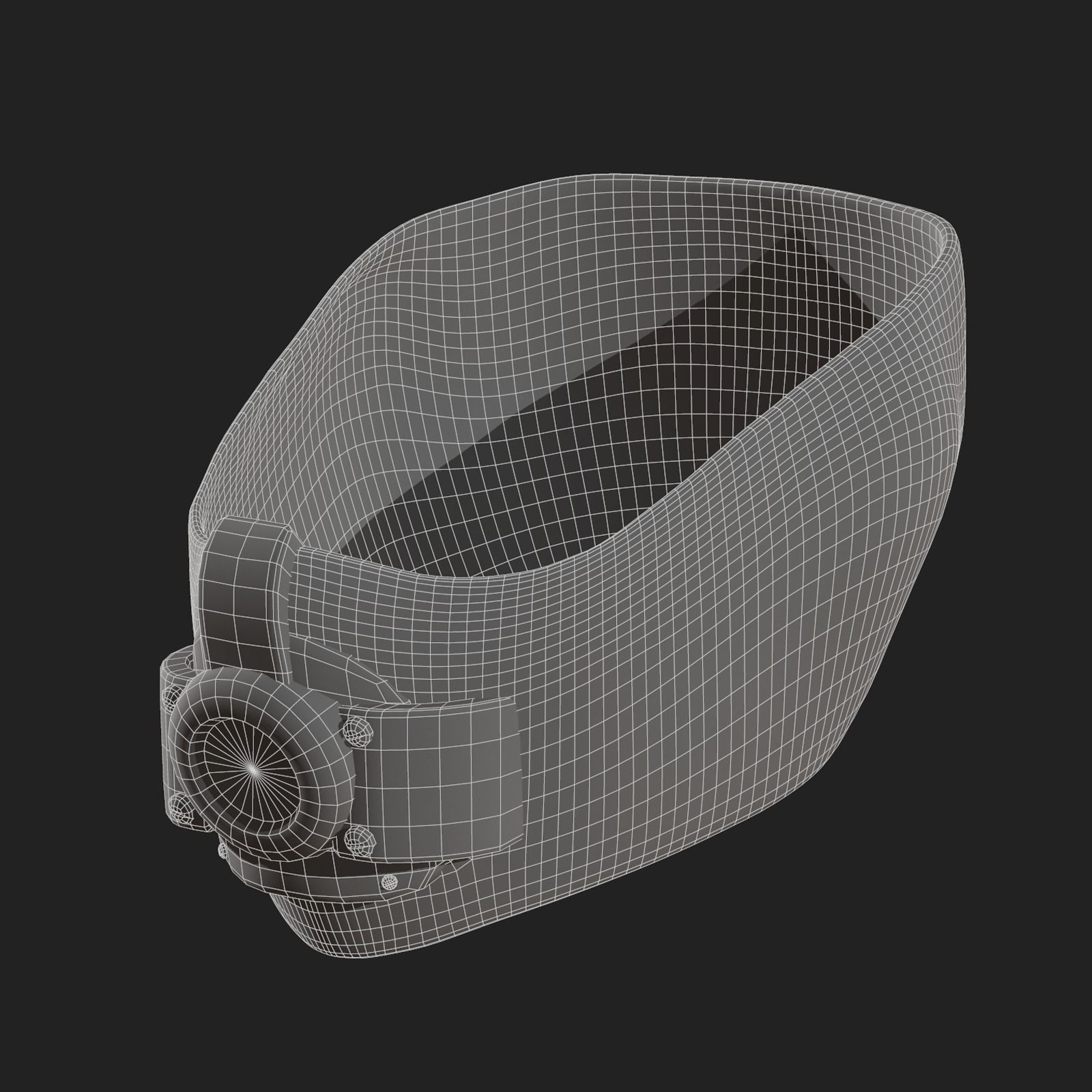 Gas mask respirator scifi futuristic 3d Low-poly 3D model_12