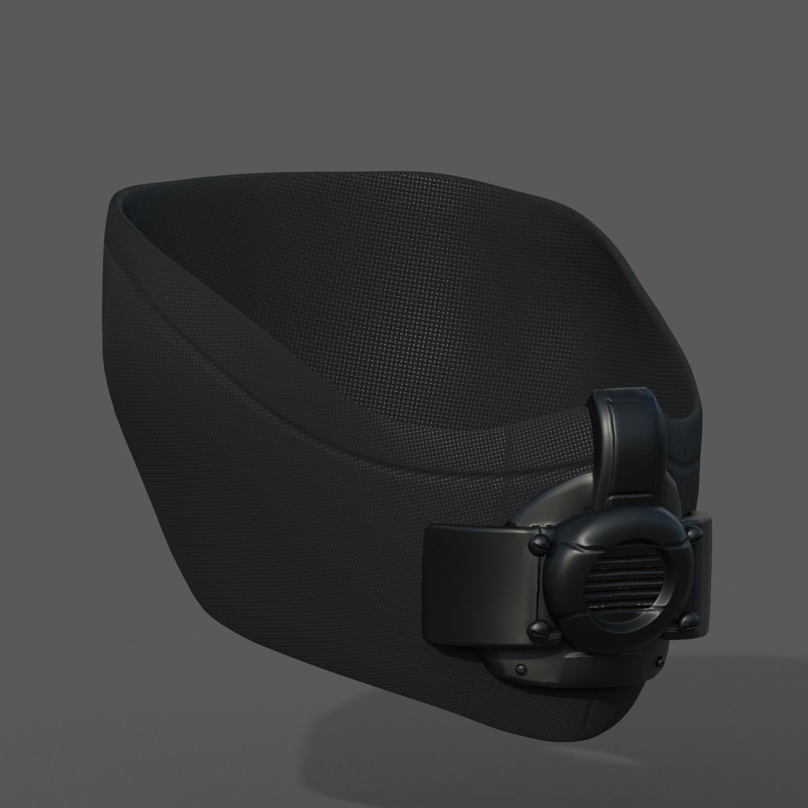 Gas mask respirator scifi futuristic 3d Low-poly 3D model_7