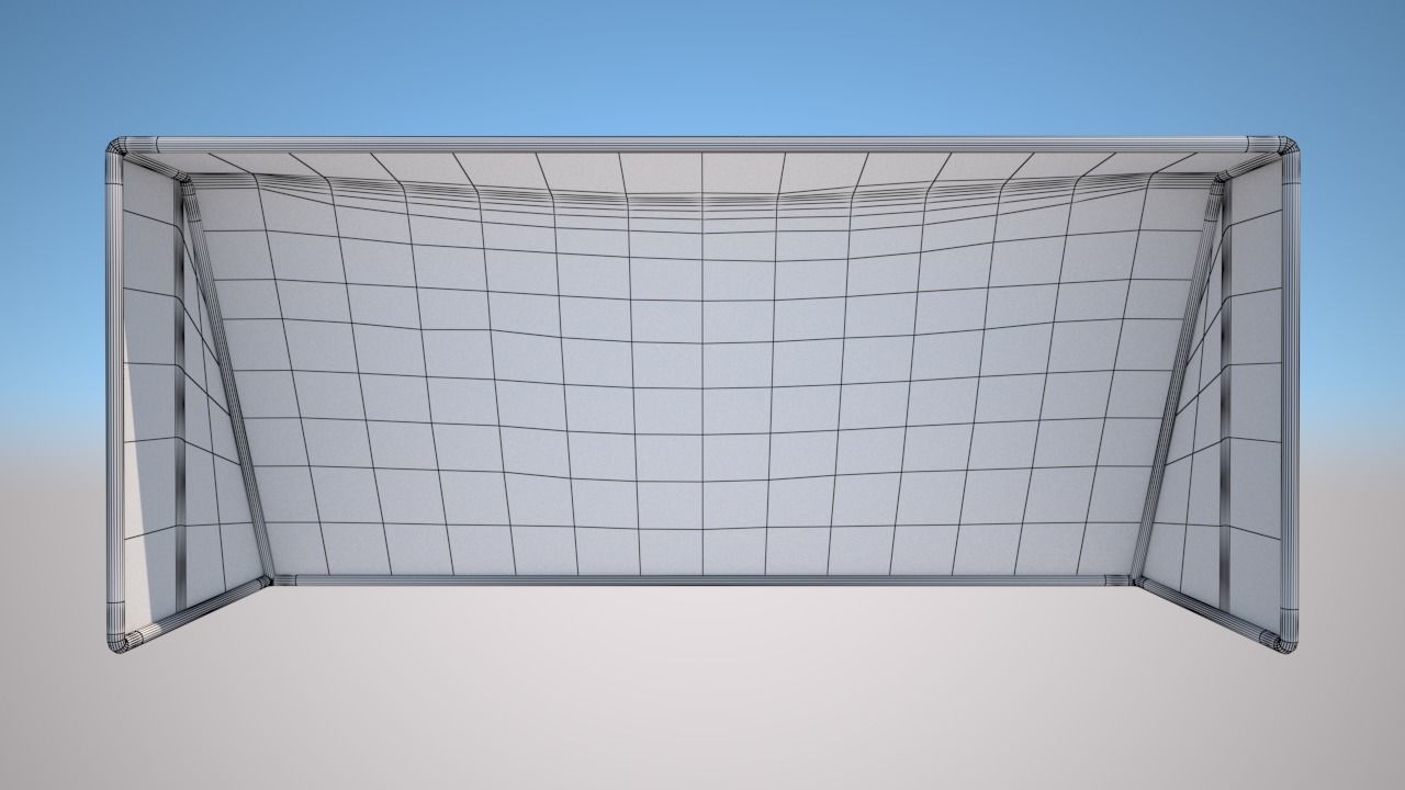 Football Net - soccer Net - Low Poly 3D model Low-poly 3D model_6