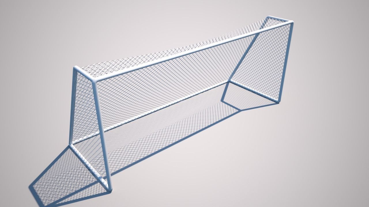 Football Net - soccer Net - Low Poly 3D model Low-poly 3D model_1