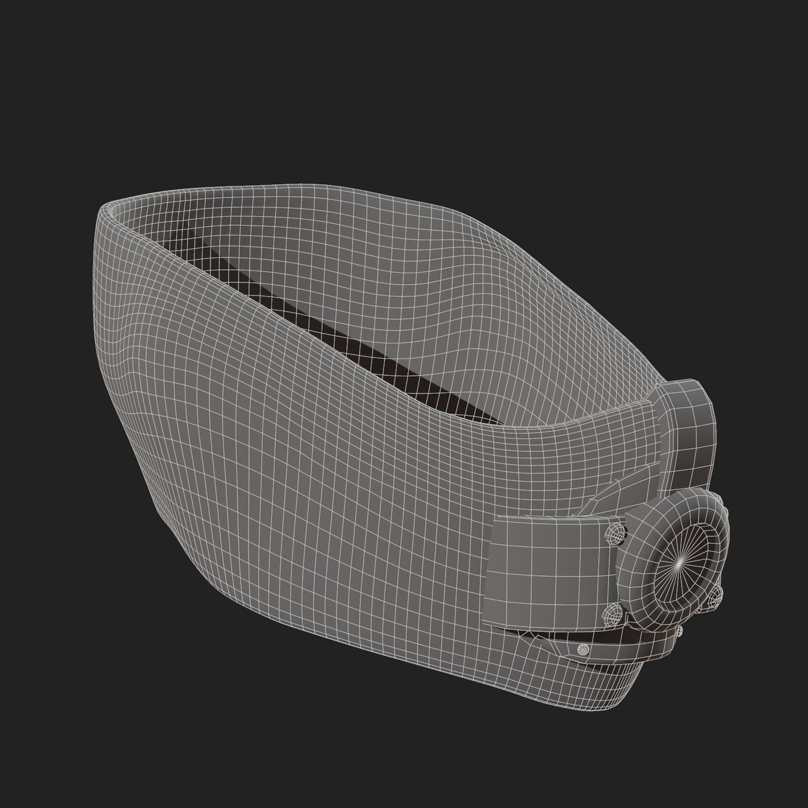 Gas mask respirator scifi futuristic 3d model Low-poly 3D model_8