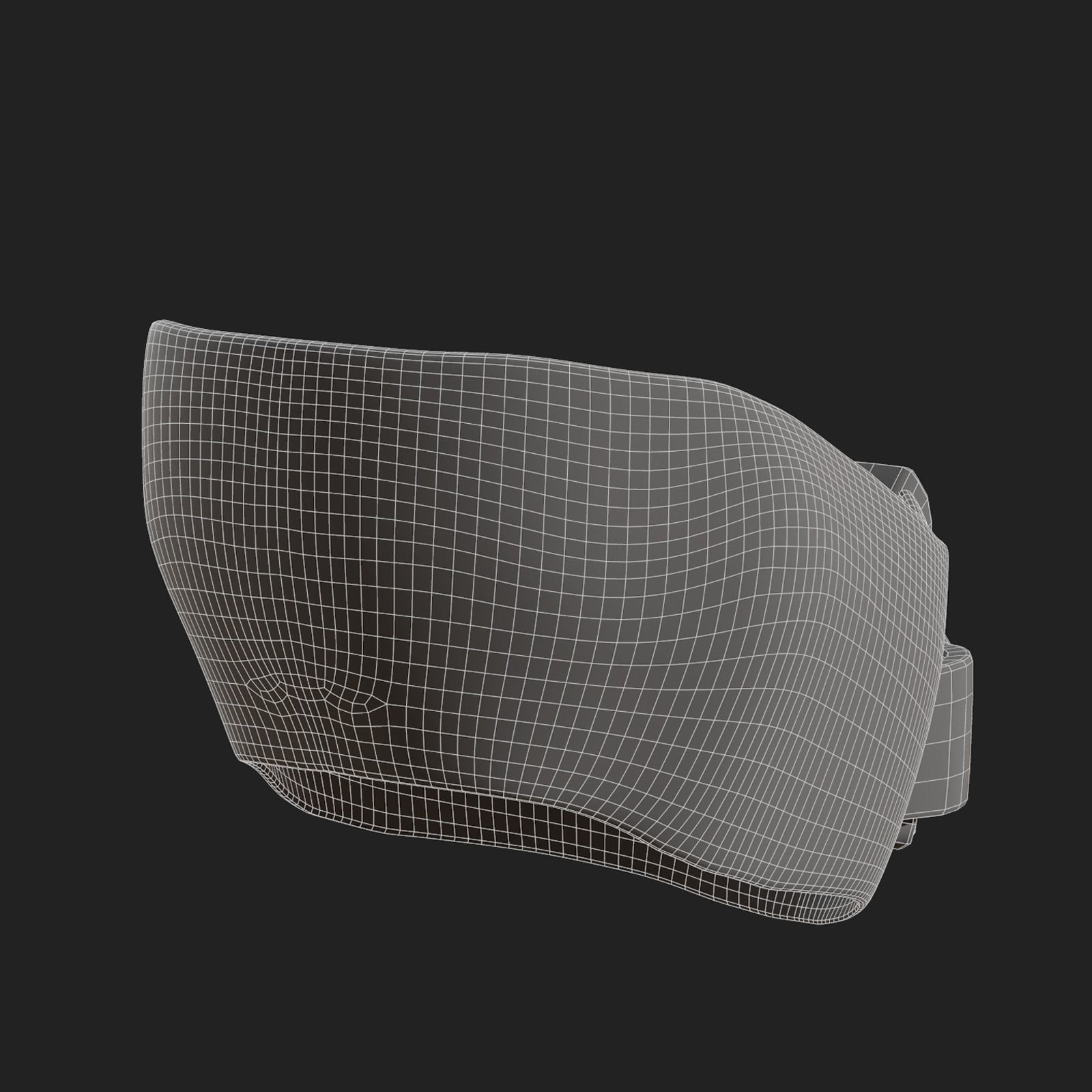 Gas mask respirator scifi futuristic 3d model Low-poly 3D model_12