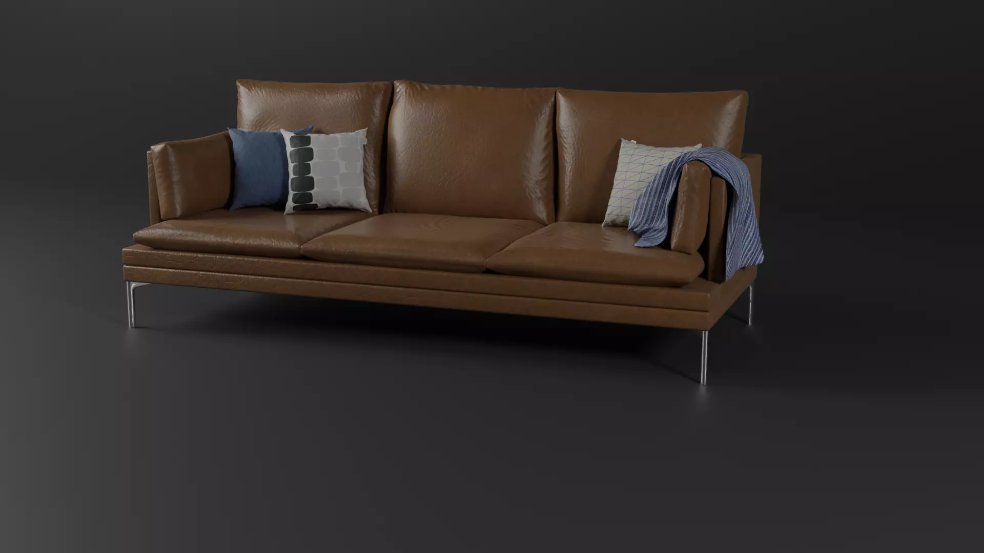 Leather Couch 3D model_0