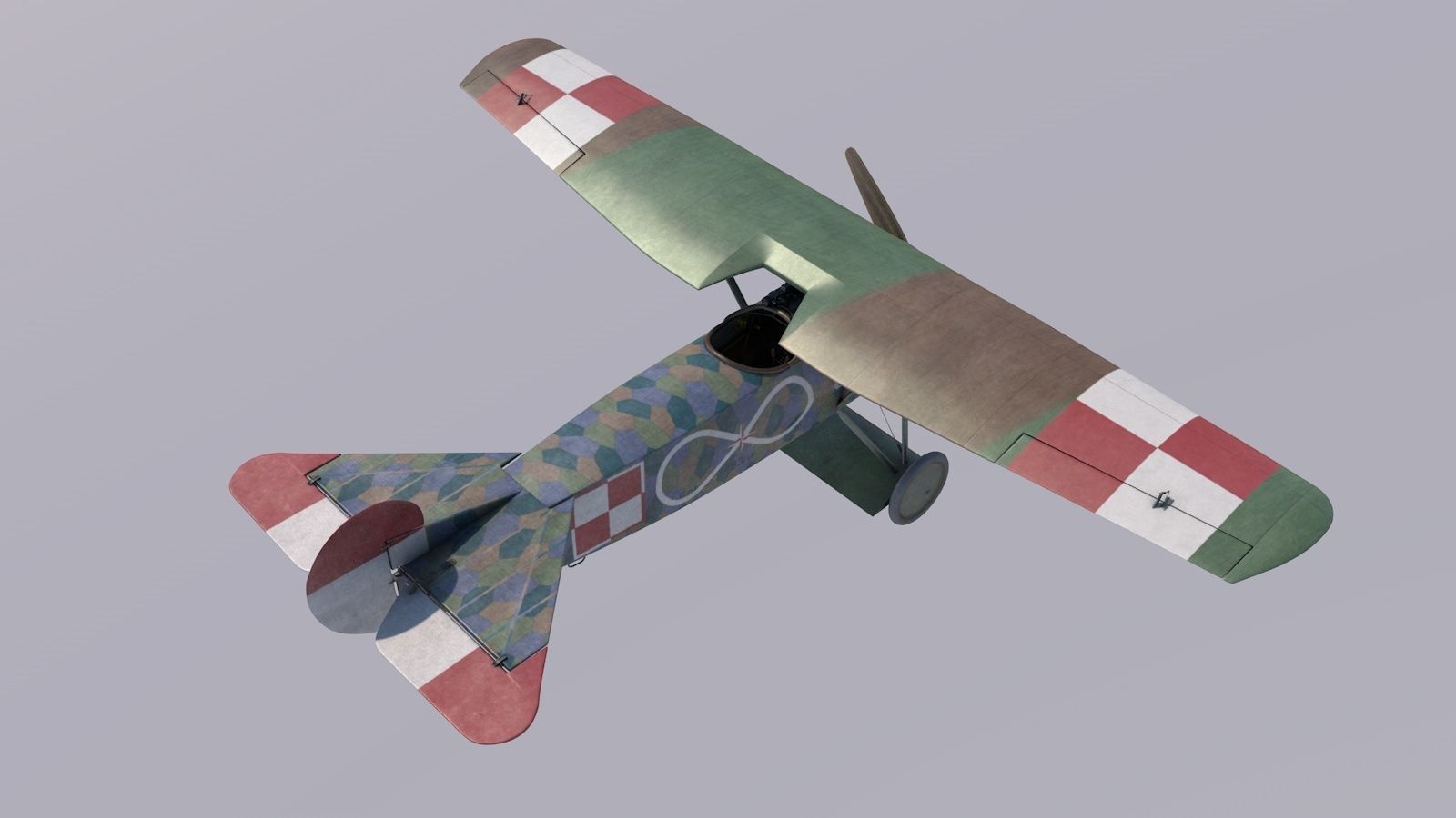 Fokker D8 Polish 3D model_2