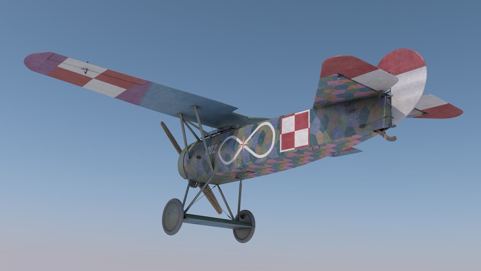 Fokker D8 Polish 3D model_4
