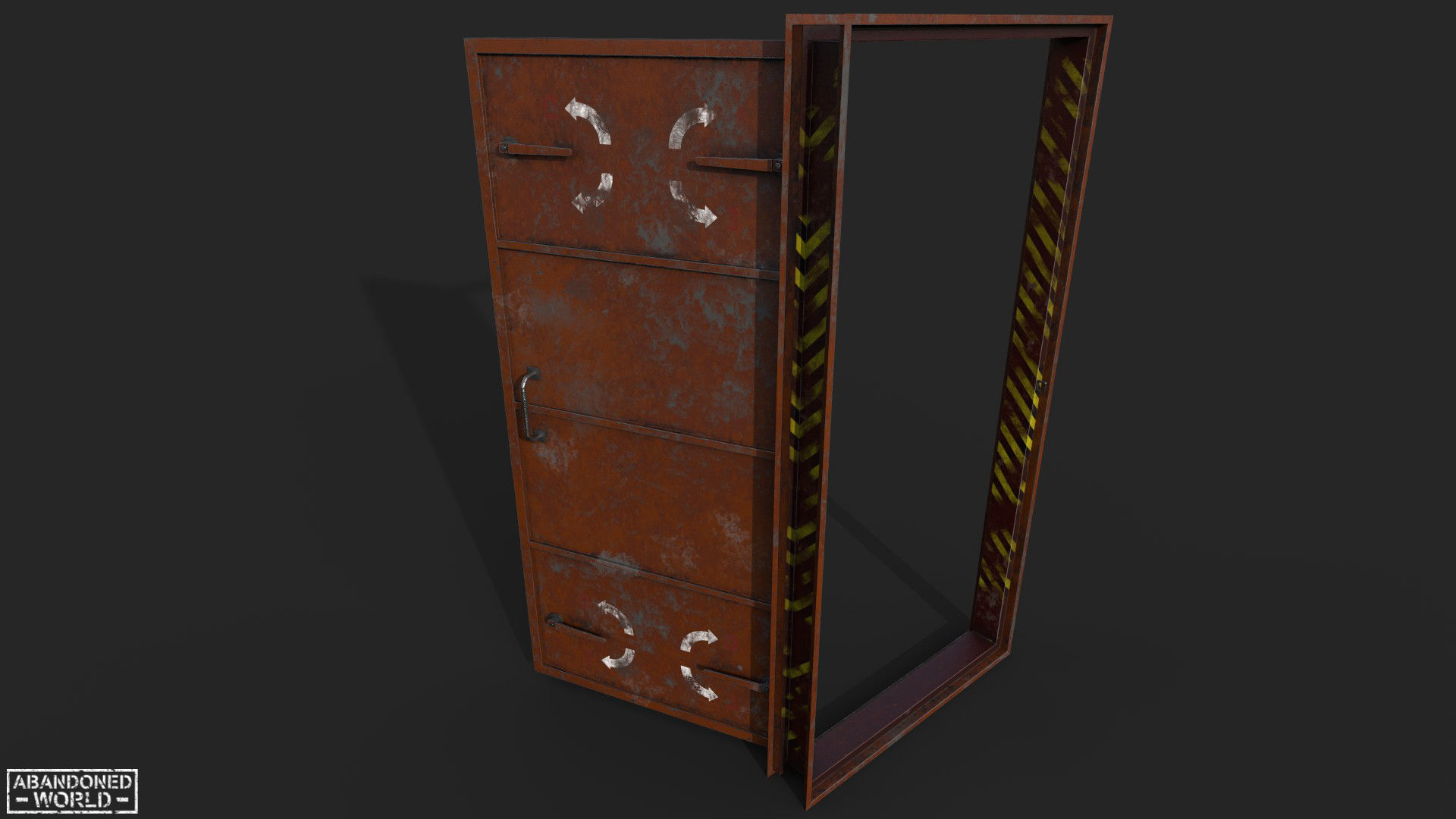 Hermetic Door IV Low-poly 3D model_5