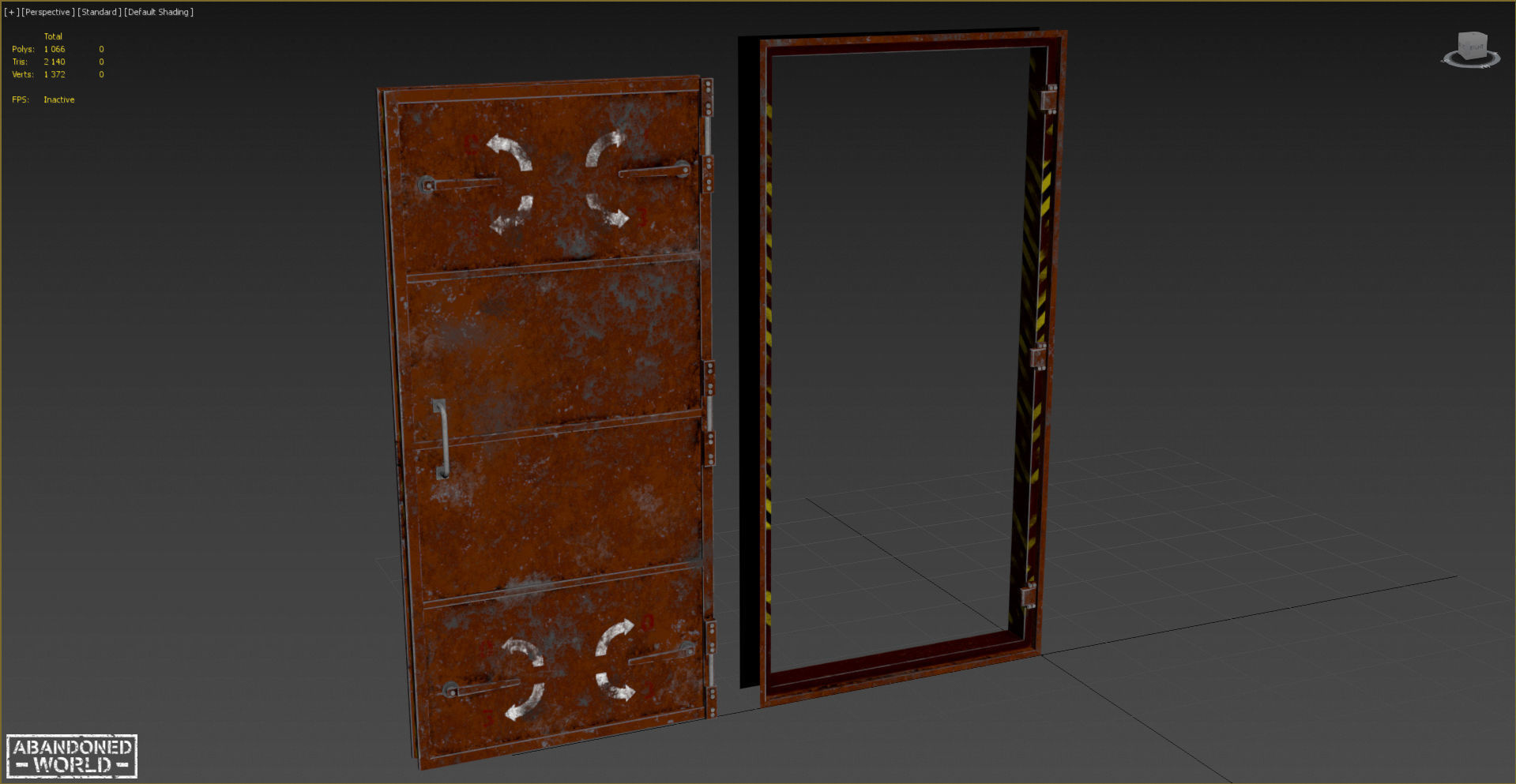 Hermetic Door IV Low-poly 3D model_14
