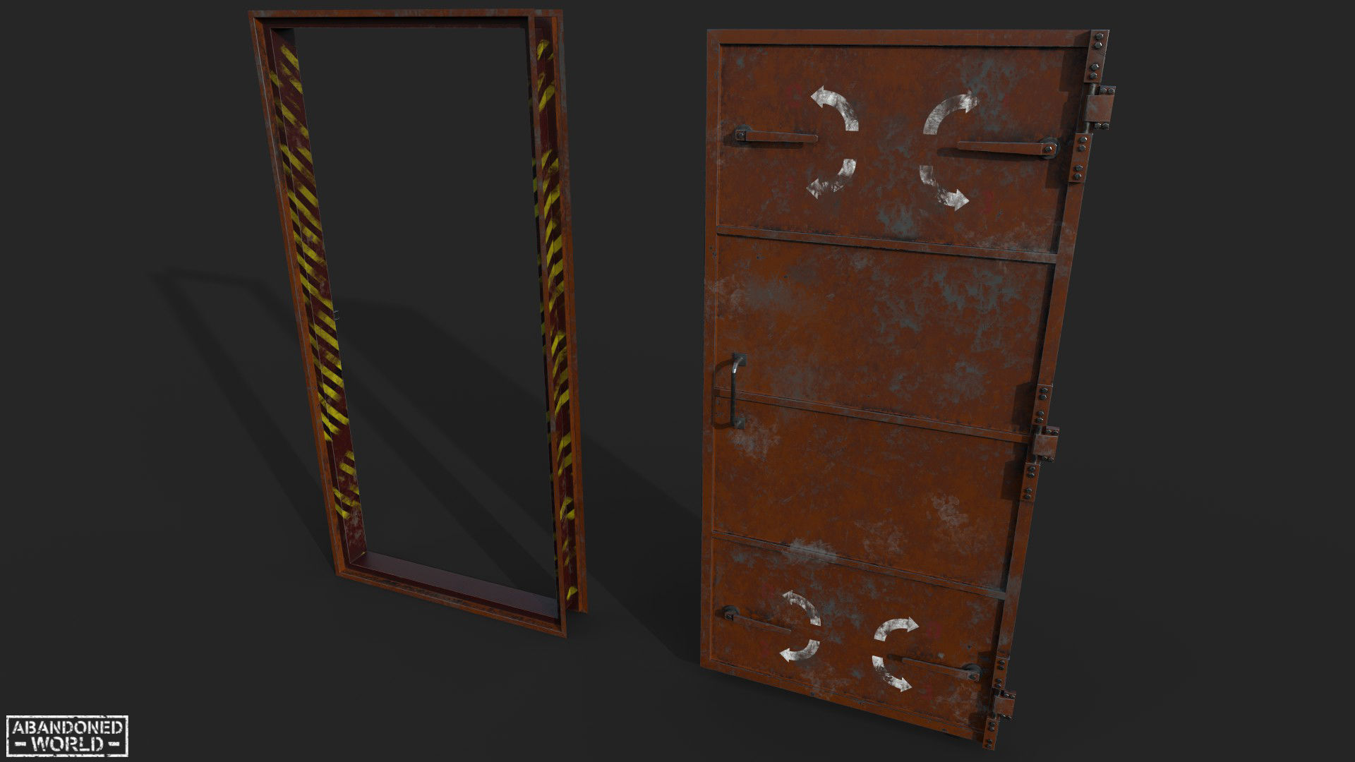 Hermetic Door IV Low-poly 3D model_1
