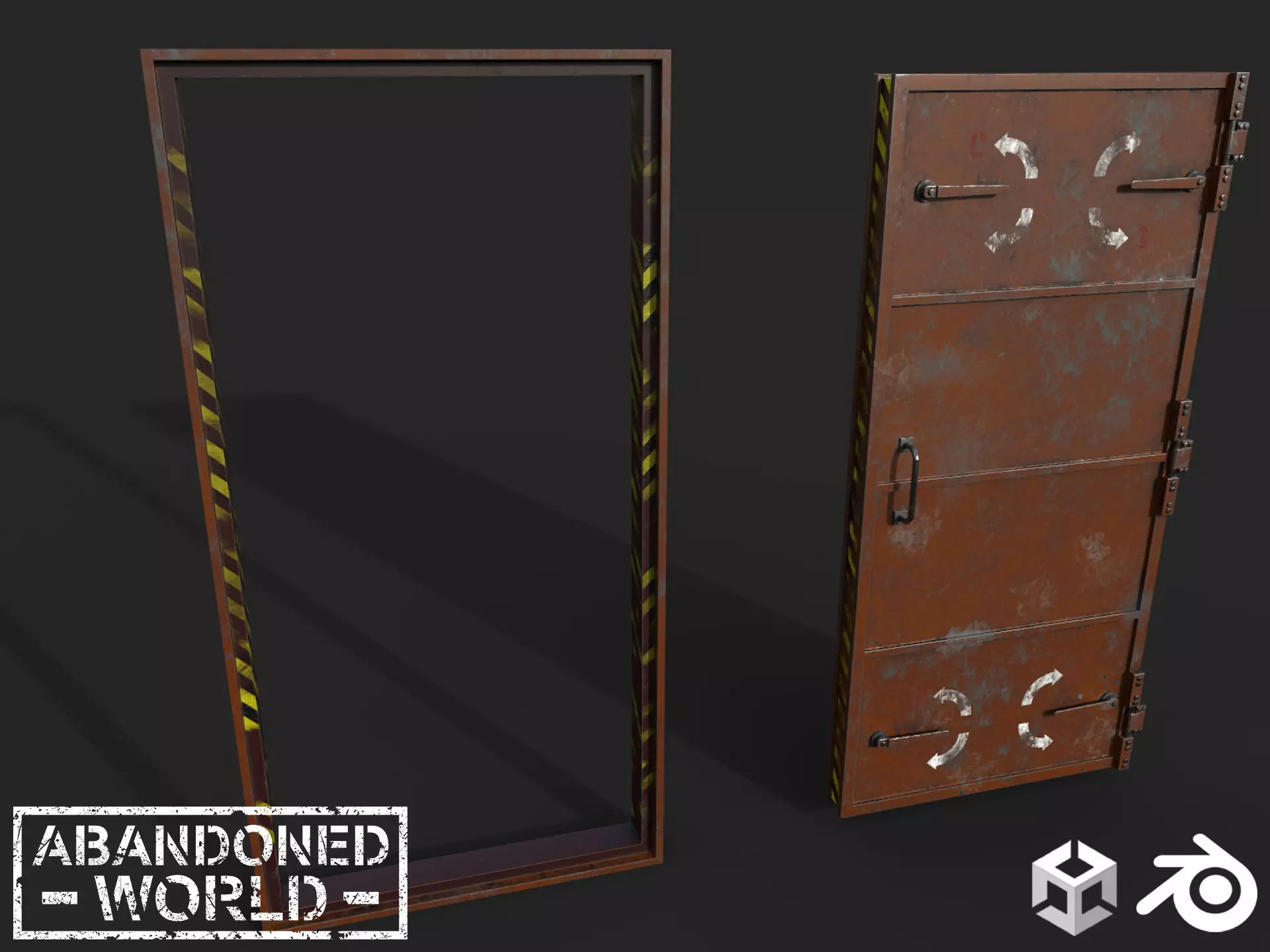 Hermetic Door IV Low-poly 3D model_0