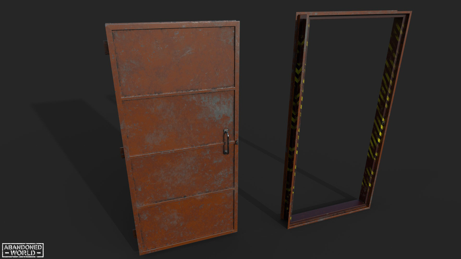 Hermetic Door IV Low-poly 3D model_3