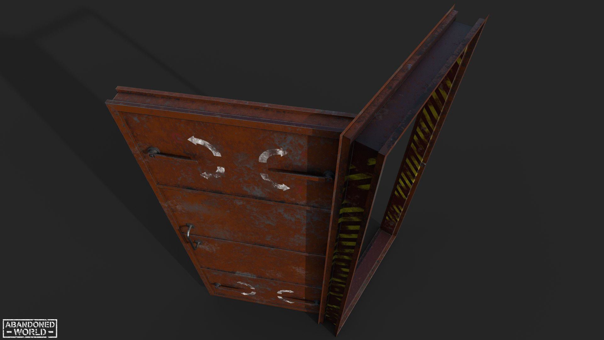 Hermetic Door IV Low-poly 3D model_7