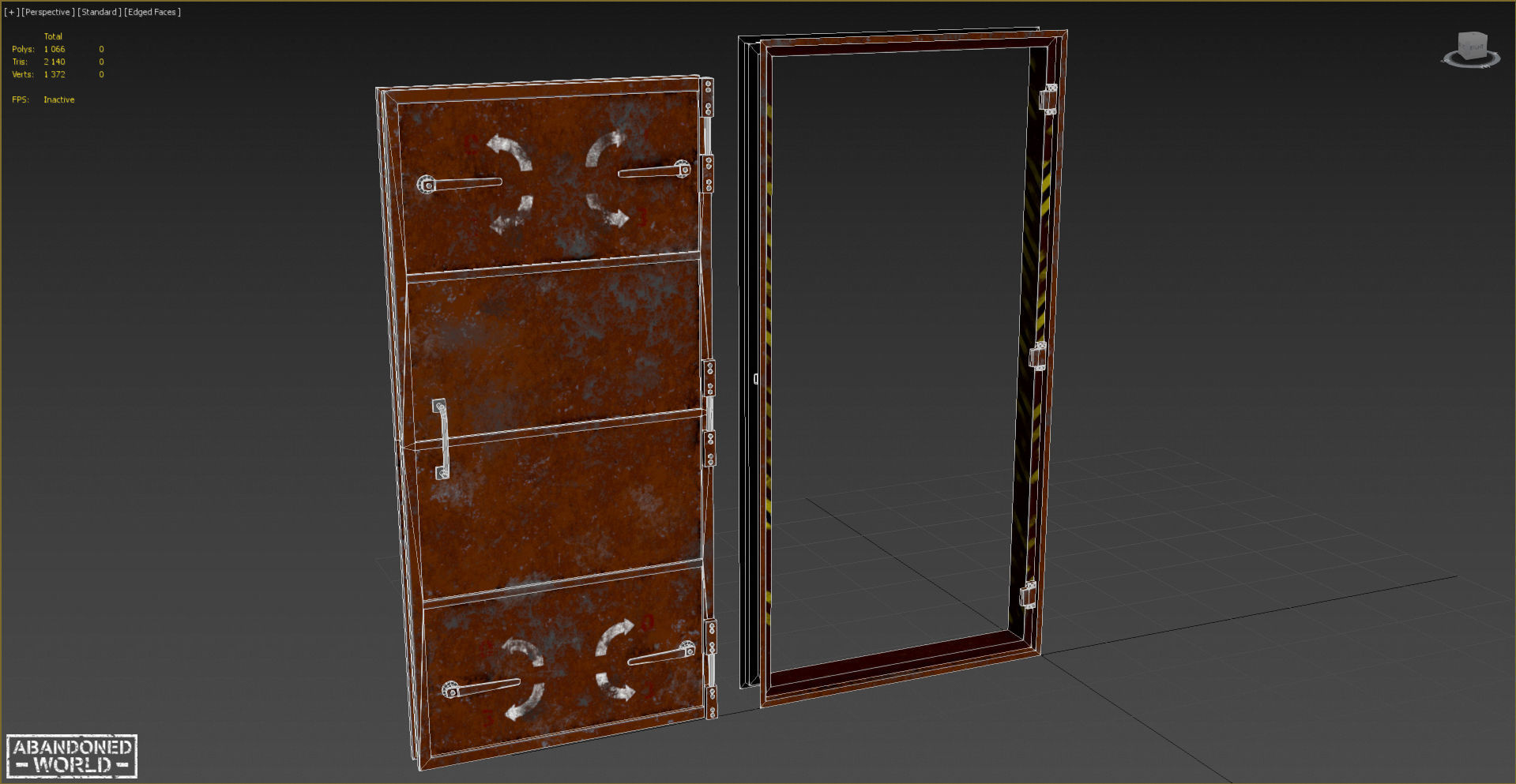 Hermetic Door IV Low-poly 3D model_15