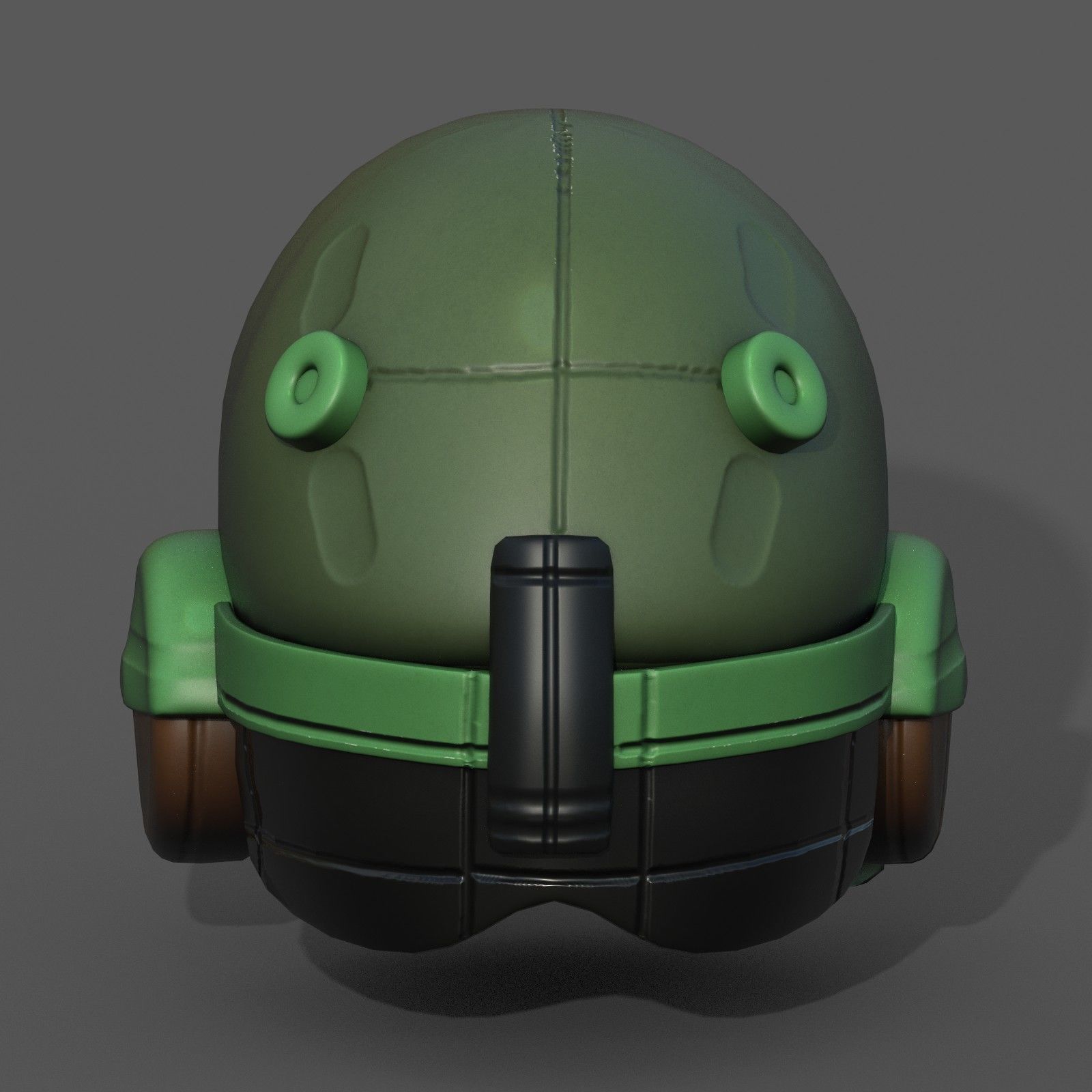 Helmet scifi fantasy futuristic military combat  Low-poly 3D model_2