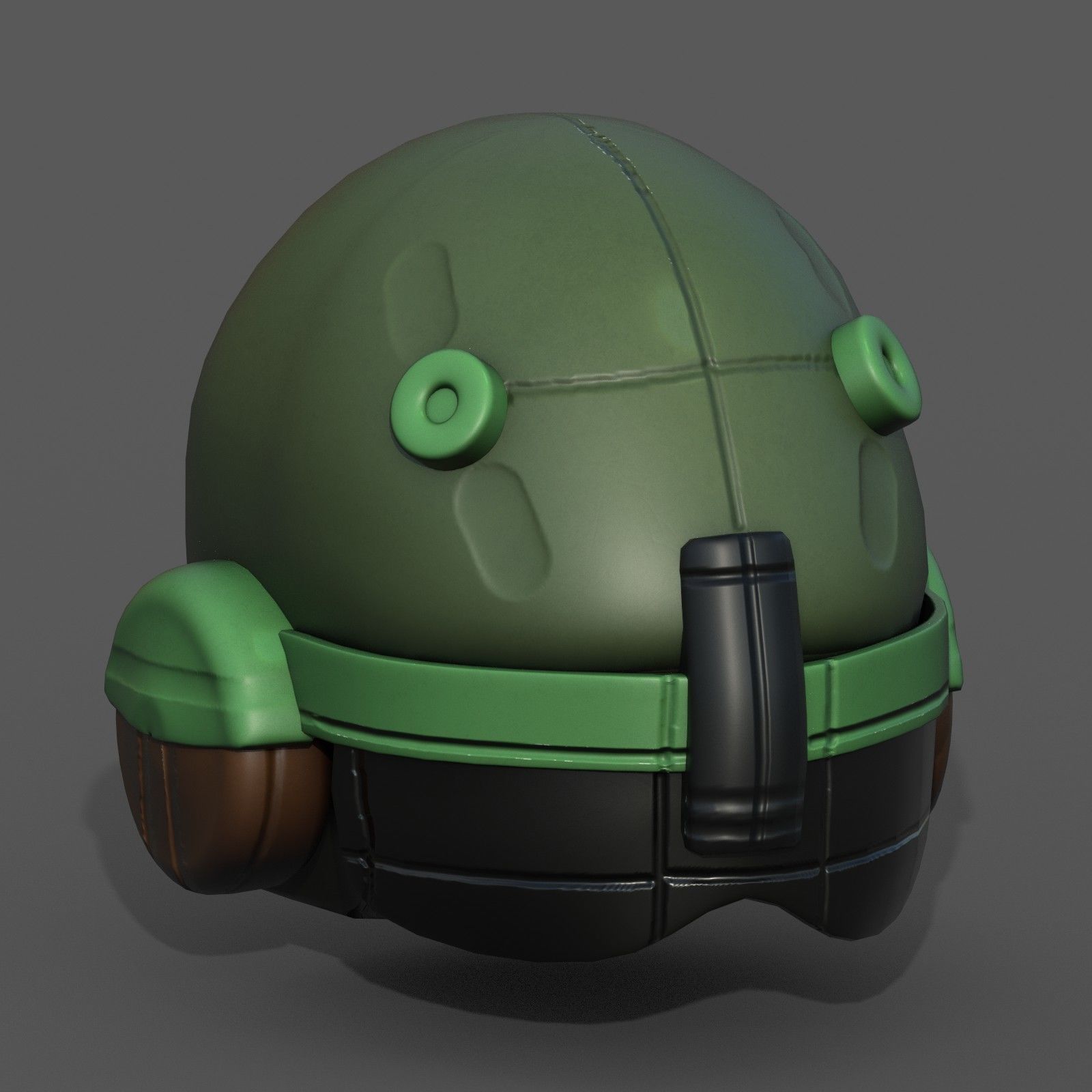 Helmet scifi fantasy futuristic military combat  Low-poly 3D model_12