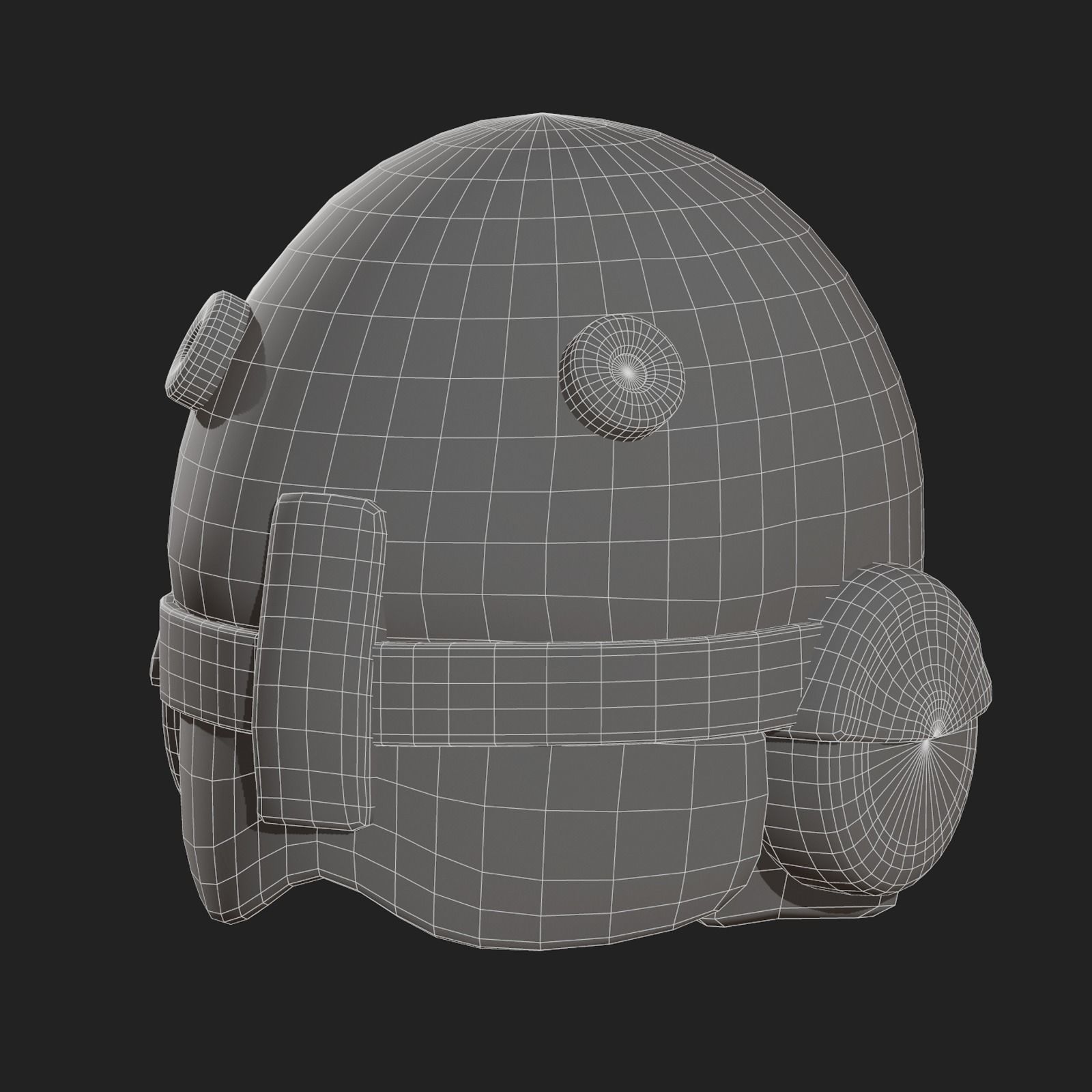 Helmet scifi fantasy futuristic military combat  Low-poly 3D model_15