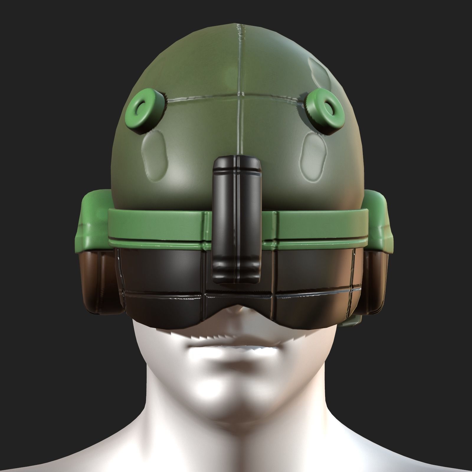 Helmet scifi fantasy futuristic military combat  Low-poly 3D model_10