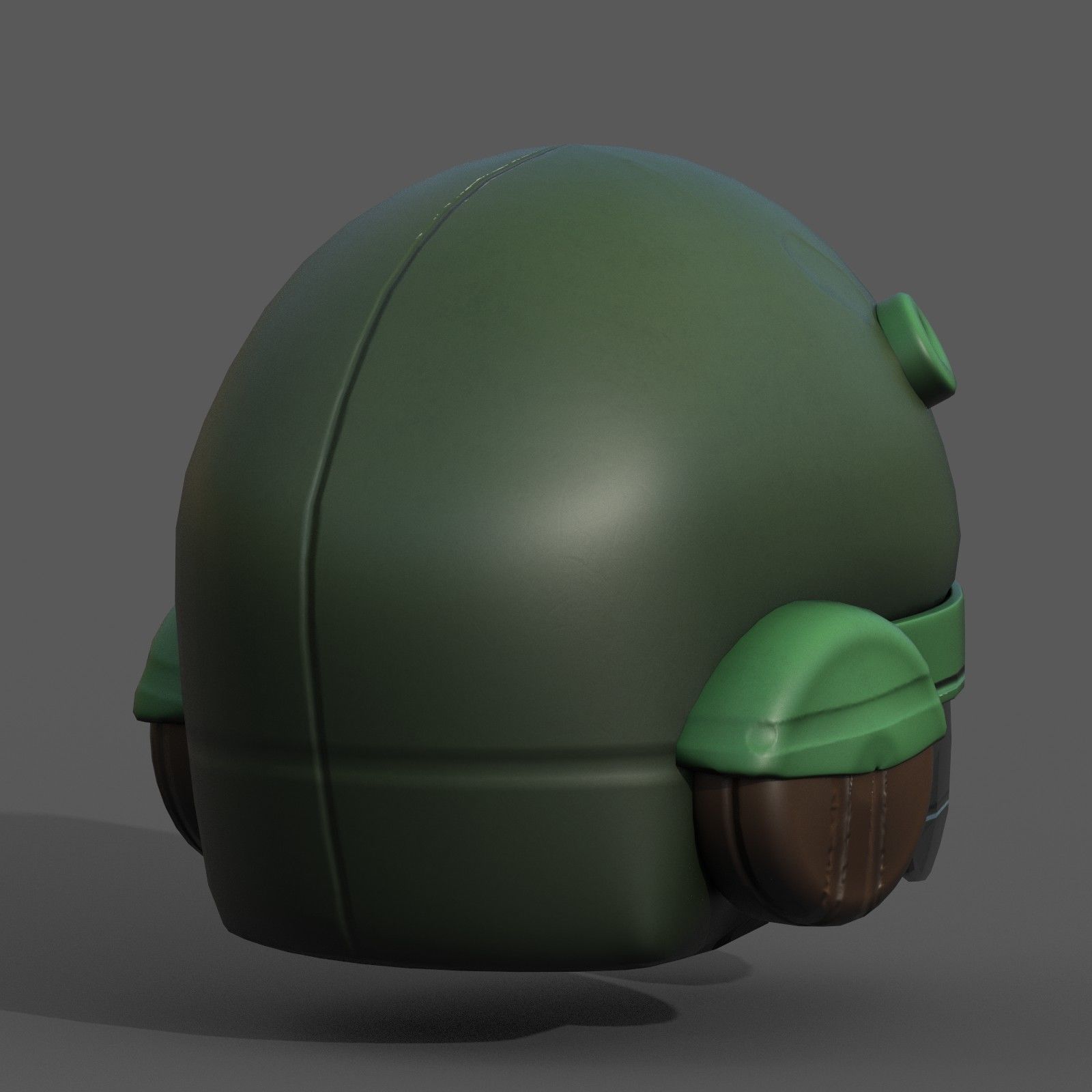Helmet scifi fantasy futuristic military combat  Low-poly 3D model_9
