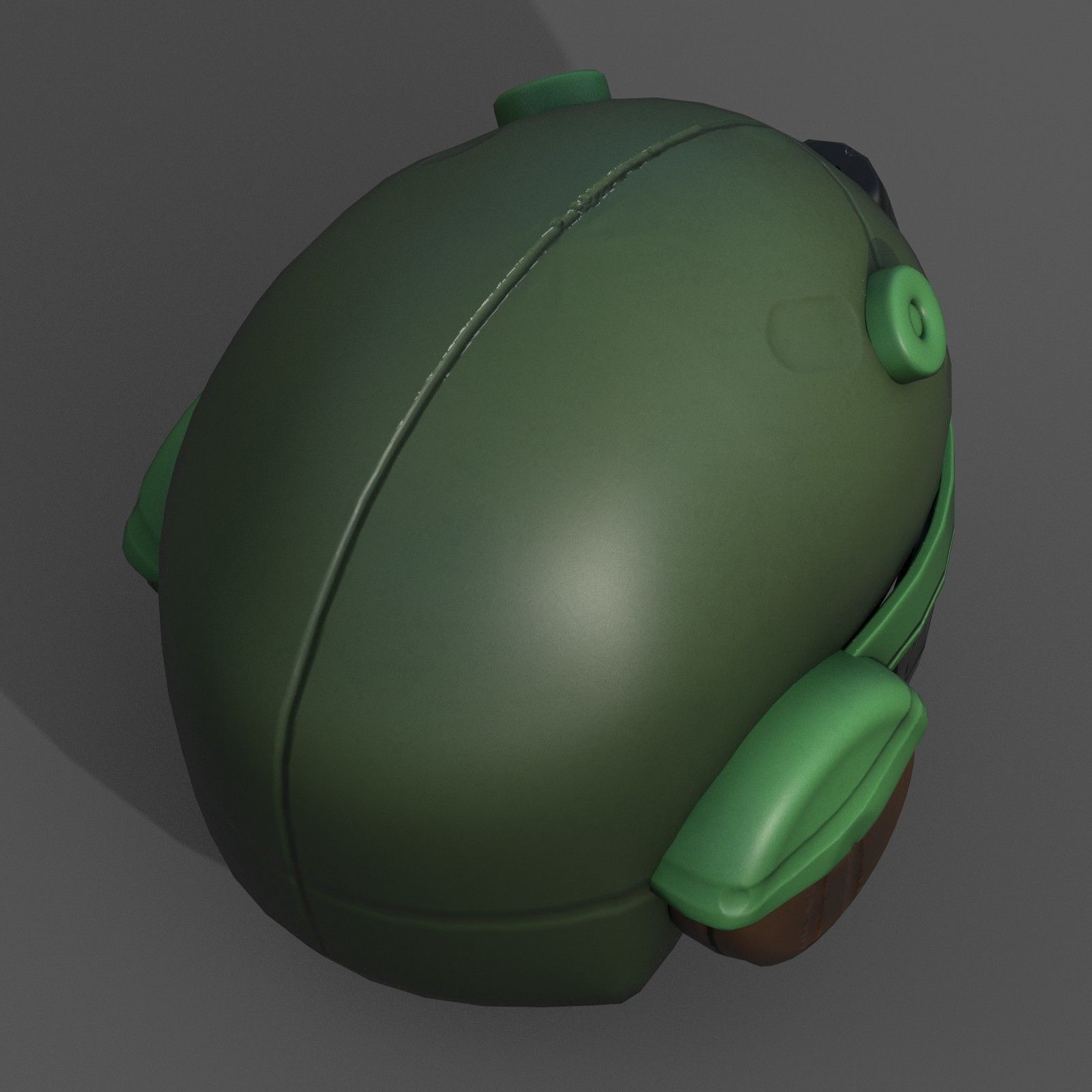 Helmet scifi fantasy futuristic military combat  Low-poly 3D model_4