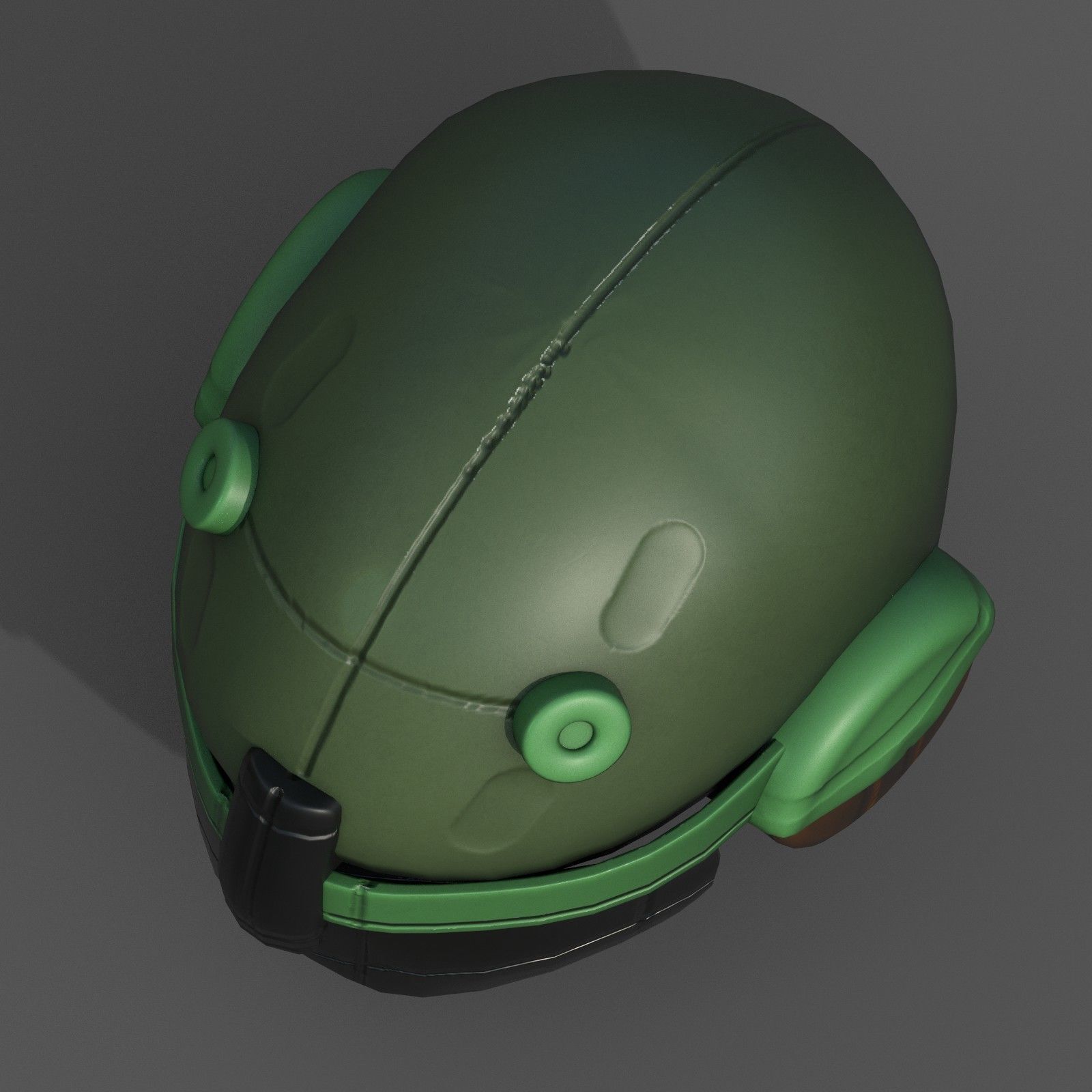 Helmet scifi fantasy futuristic military combat  Low-poly 3D model_7