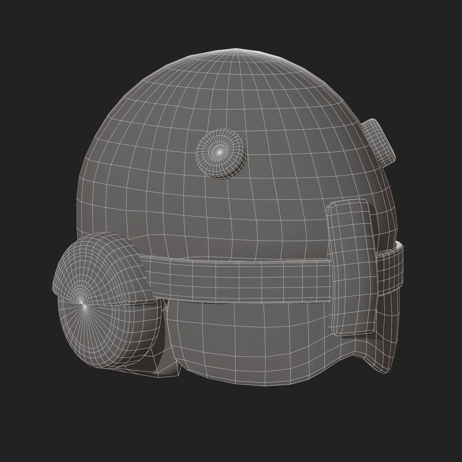 Helmet scifi fantasy futuristic military combat  Low-poly 3D model_13