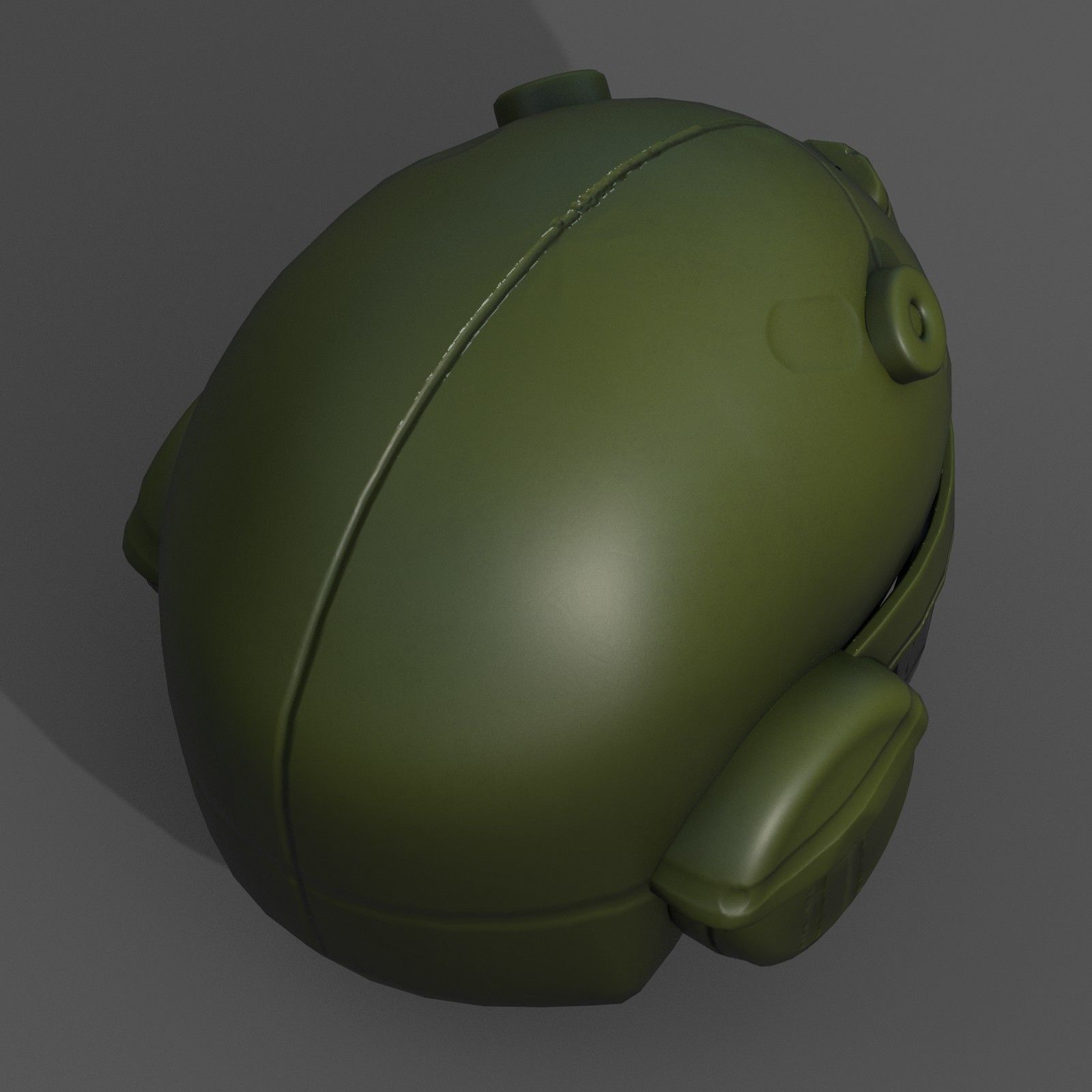 Helmet scifi military futuristic technology Low-poly 3D model_9
