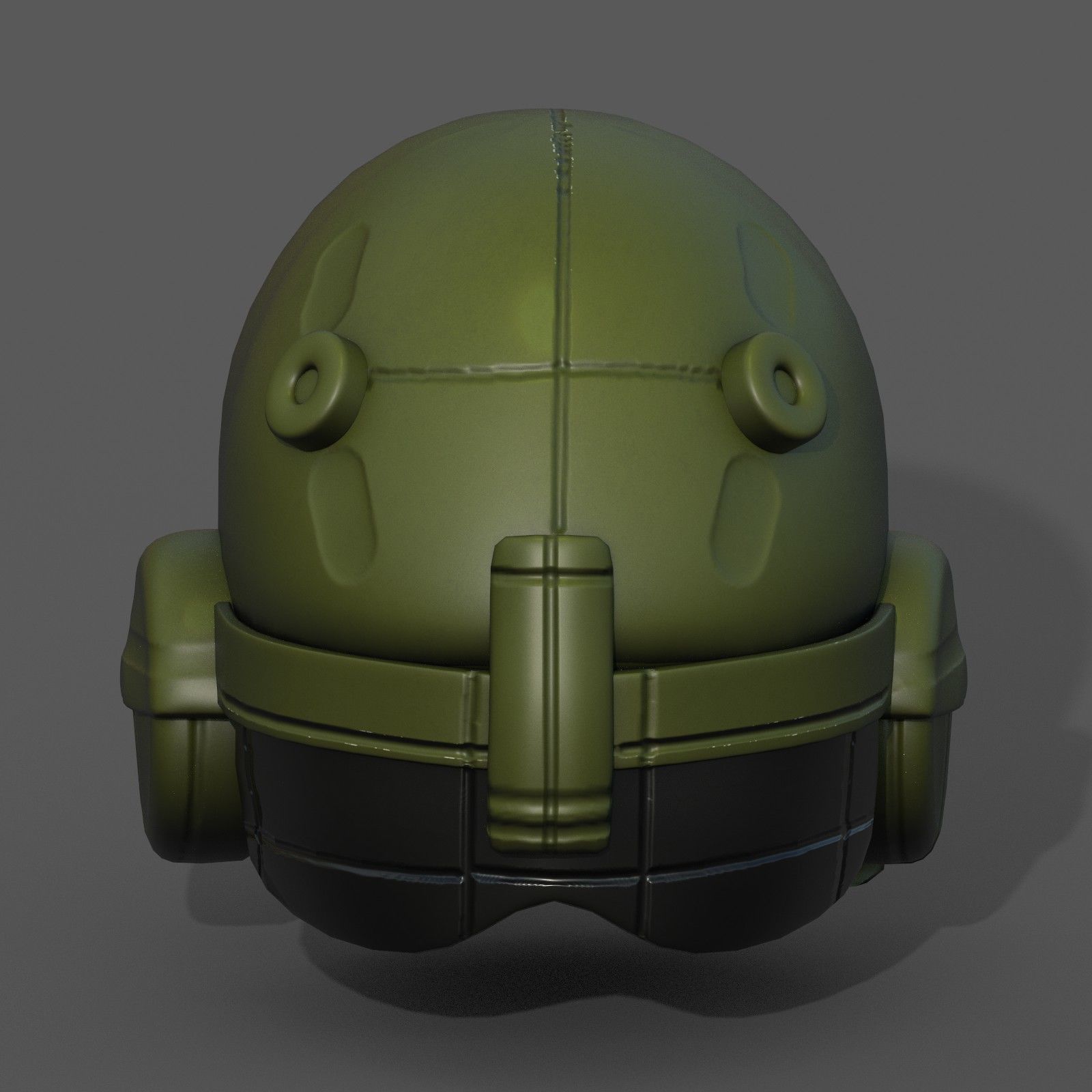 Helmet scifi military futuristic technology Low-poly 3D model_3