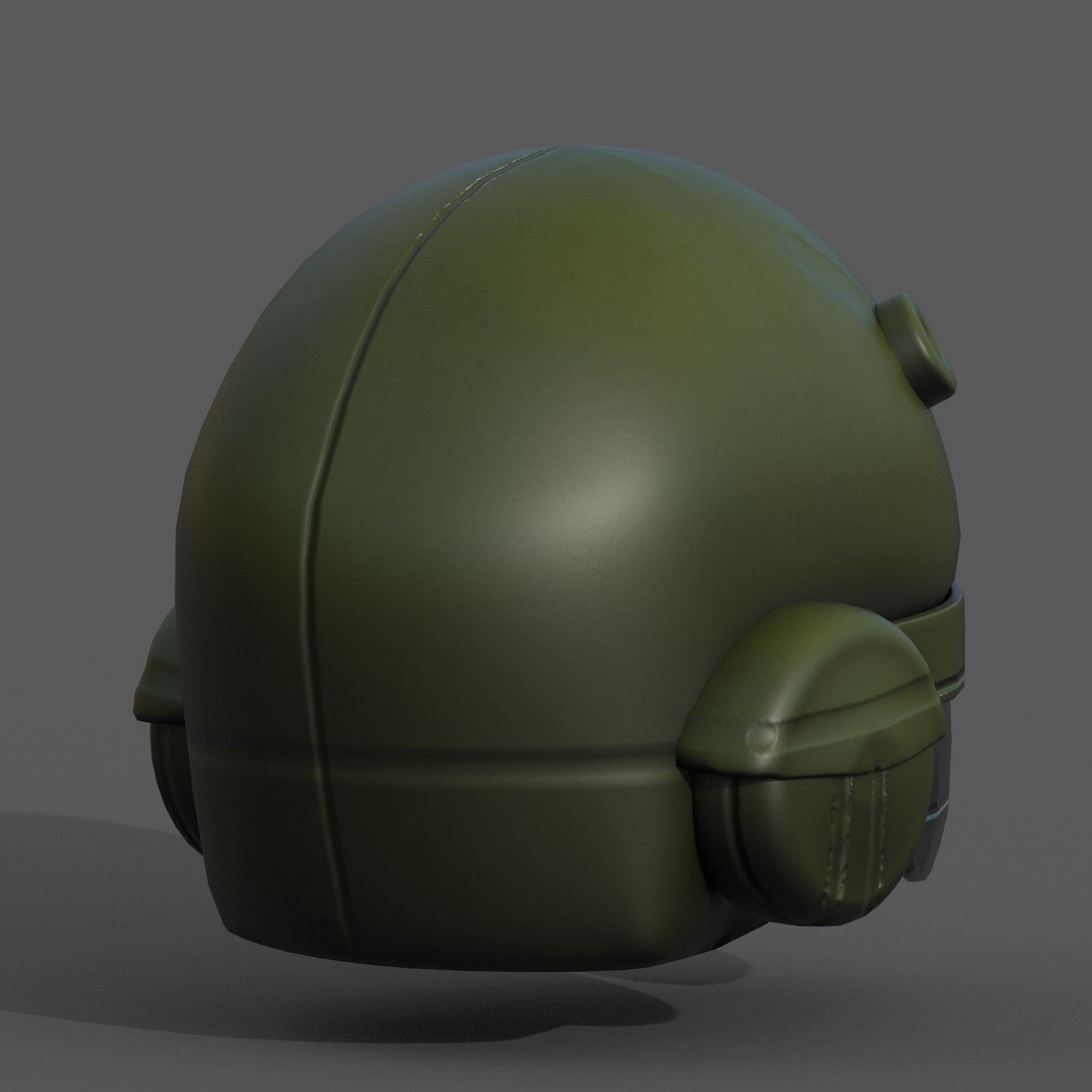 Helmet scifi military futuristic technology Low-poly 3D model_5