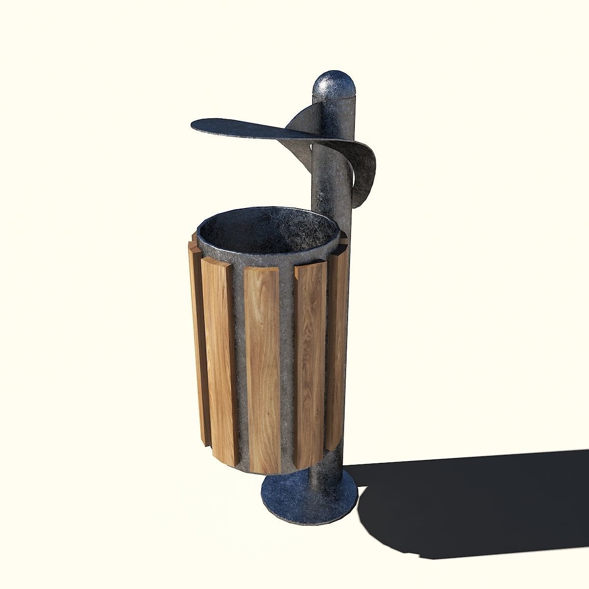 Trash can 3D model_2