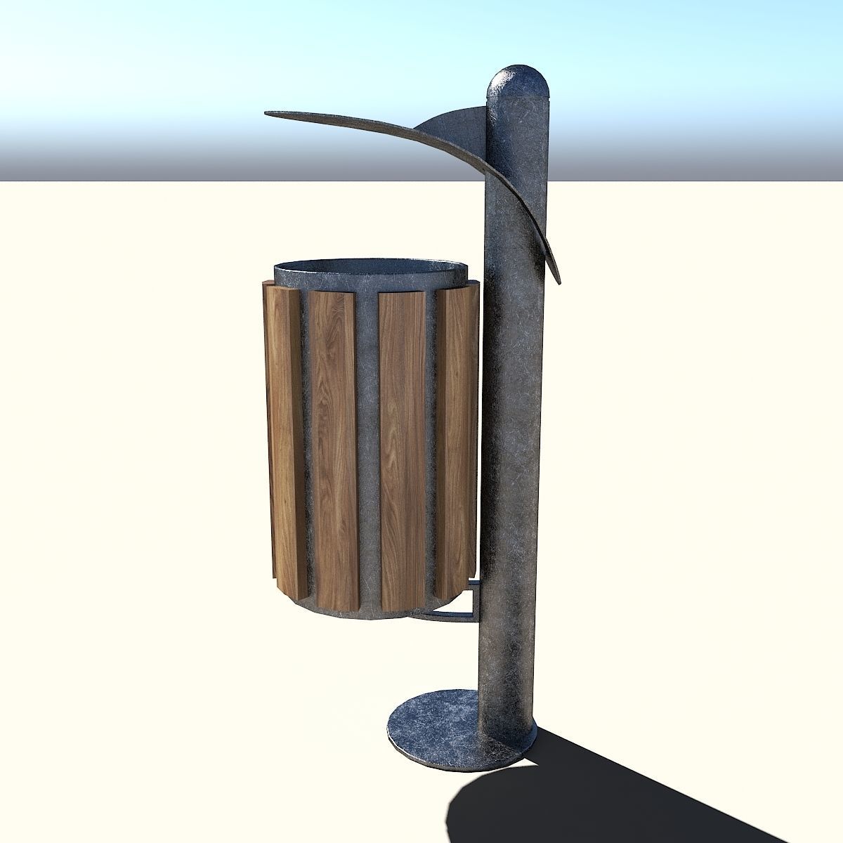 Trash can 3D model_4