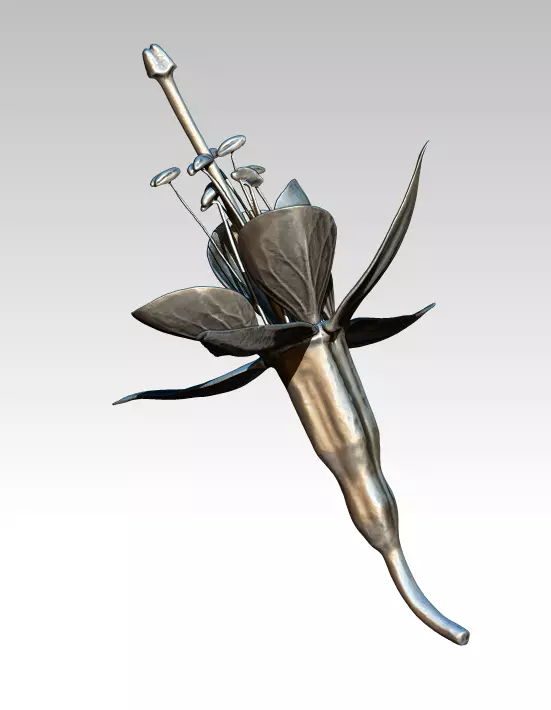 Fuchsia flower 3D print model_0