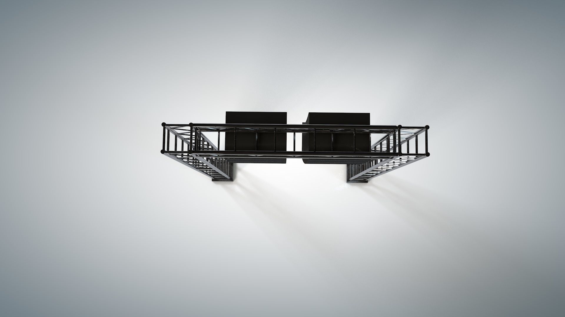 Line Array Concert Sound Speaker System Scaffolding with Truss 3D model_3