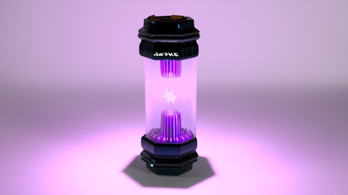 Power module with antimatter Low-poly 3D model_1