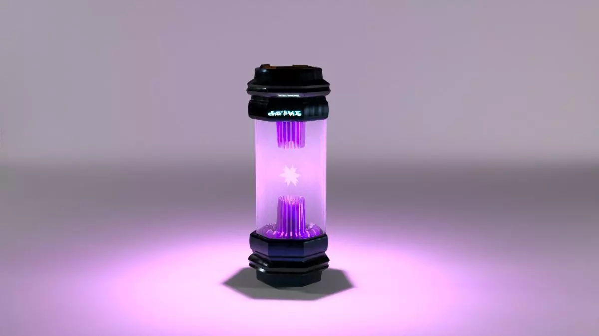 Power module with antimatter Low-poly 3D model_0