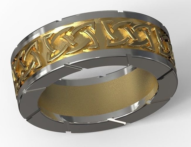 2 metals celtic ring 3D print model