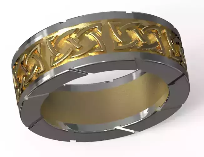 2 metals celtic ring