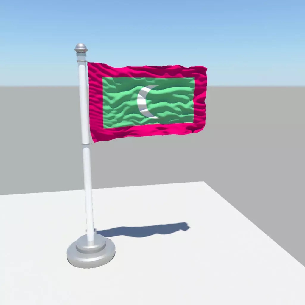 Maldives flag 3D model_0