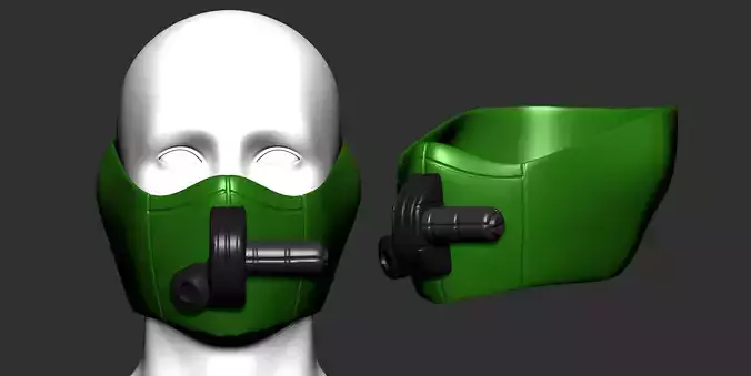 gas mask helmet scifi high poly 3d printable 