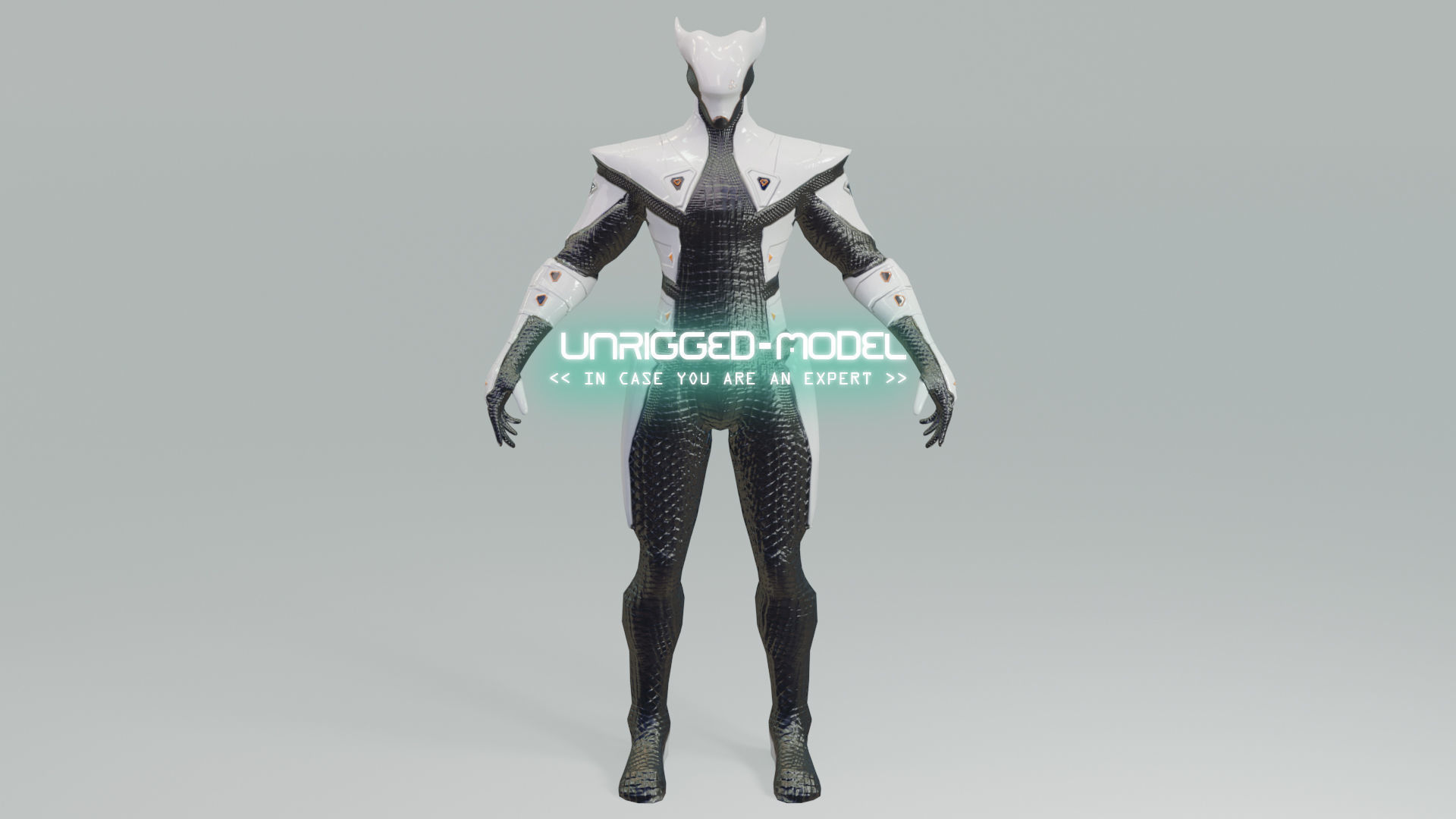 Low Poly - Cyborg Zodiac Theme - Capricorn Low-poly 3D model_5