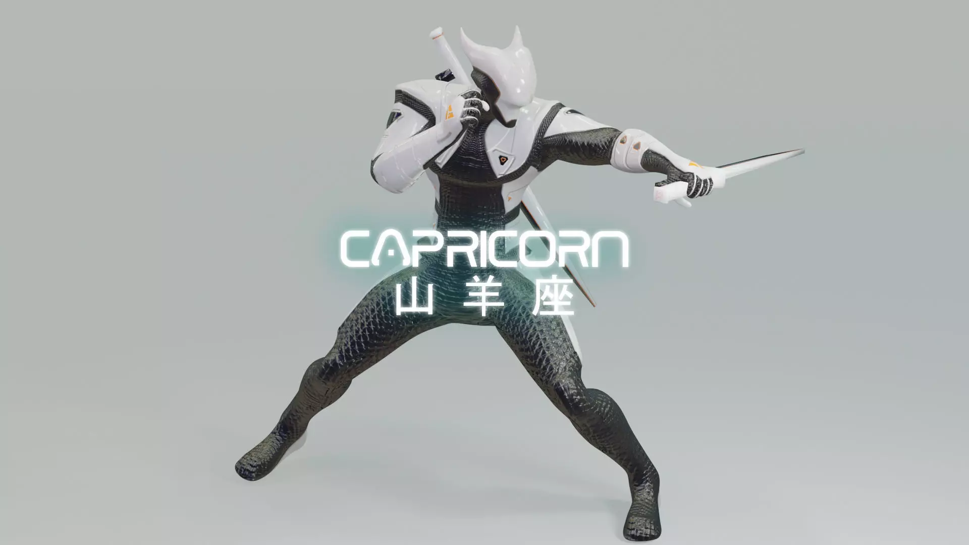 Low Poly - Cyborg Zodiac Theme - Capricorn Low-poly 3D model_0