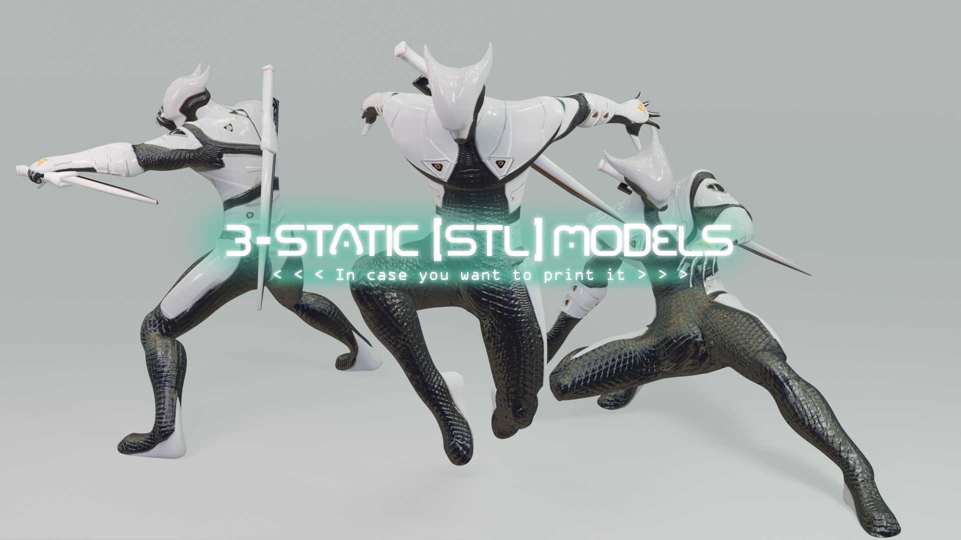 Low Poly - Cyborg Zodiac Theme - Capricorn Low-poly 3D model_8