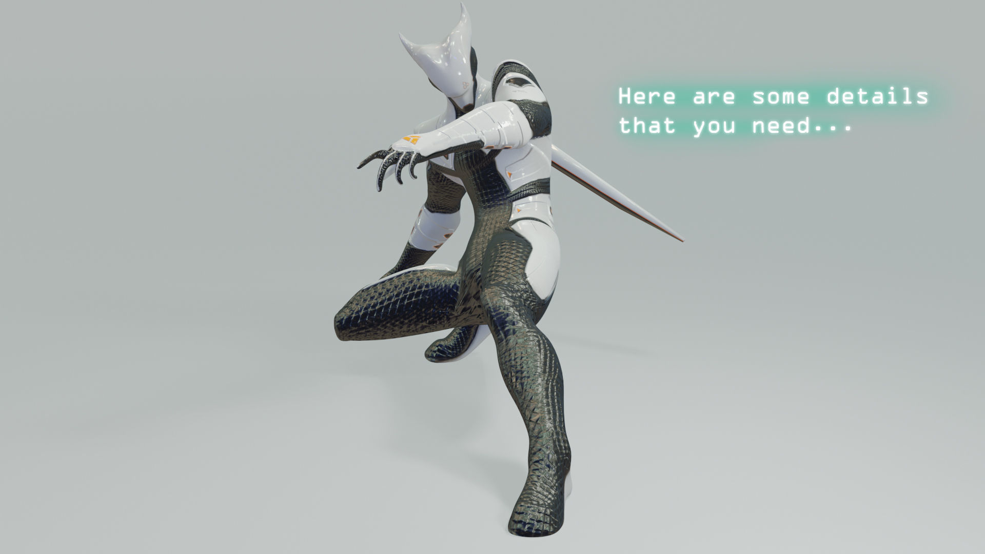 Low Poly - Cyborg Zodiac Theme - Capricorn Low-poly 3D model_12
