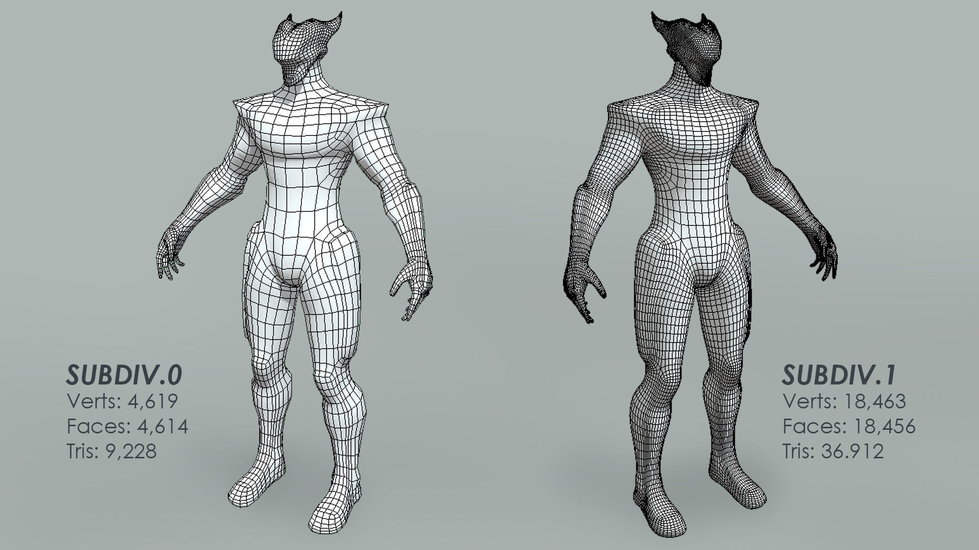 Low Poly - Cyborg Zodiac Theme - Capricorn Low-poly 3D model_14