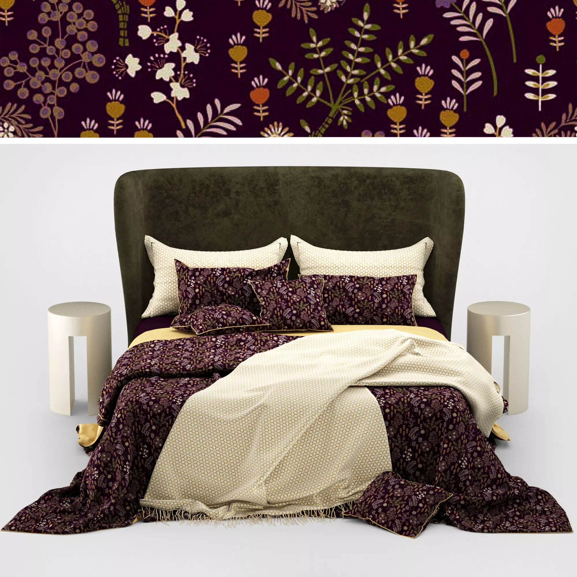Turpault Lauren meridiani classic bed Free 3D model