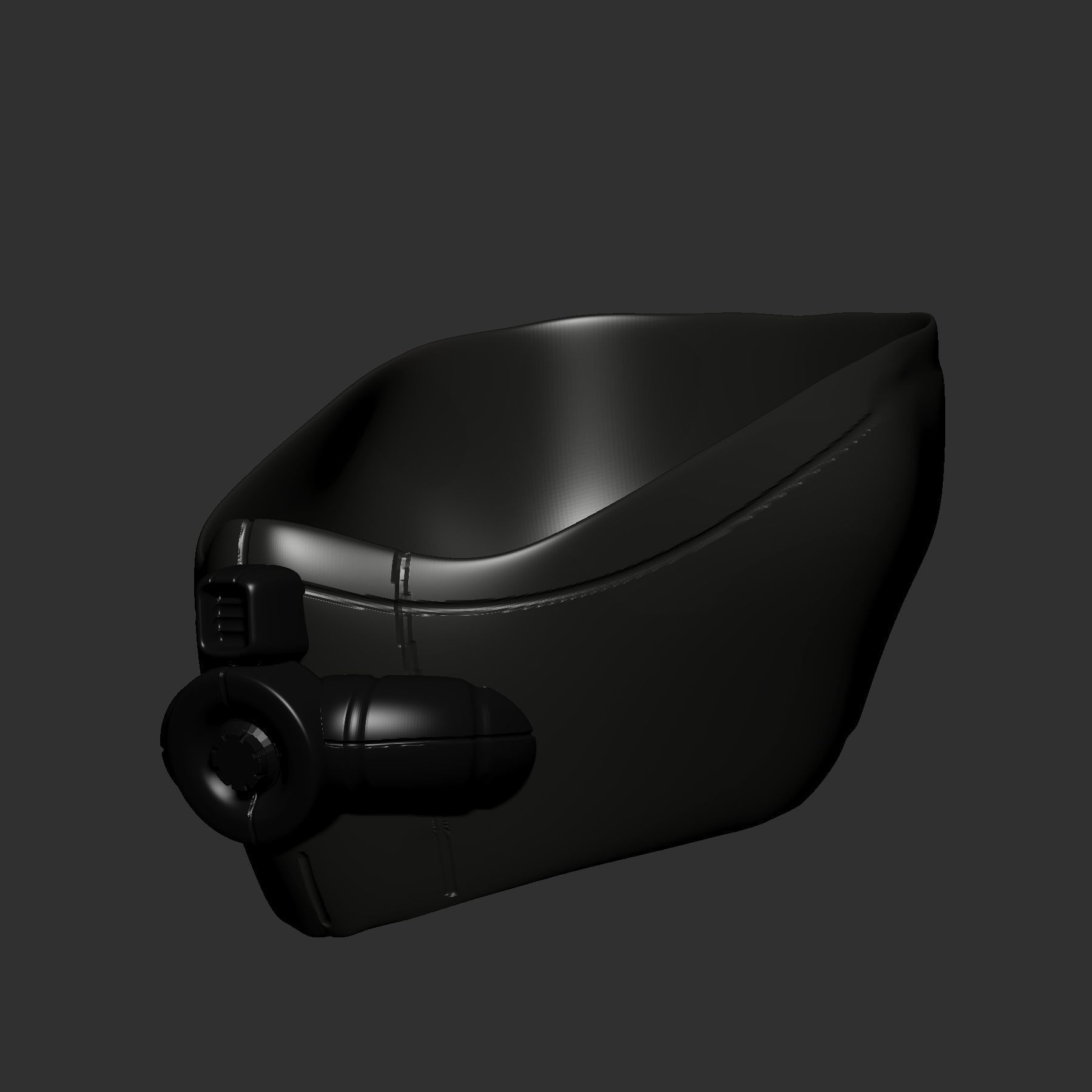 gas mask helmet scifi high poly sculpt 3d printable 3D model_3