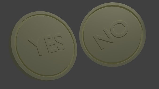 coin yes or no 3D print model