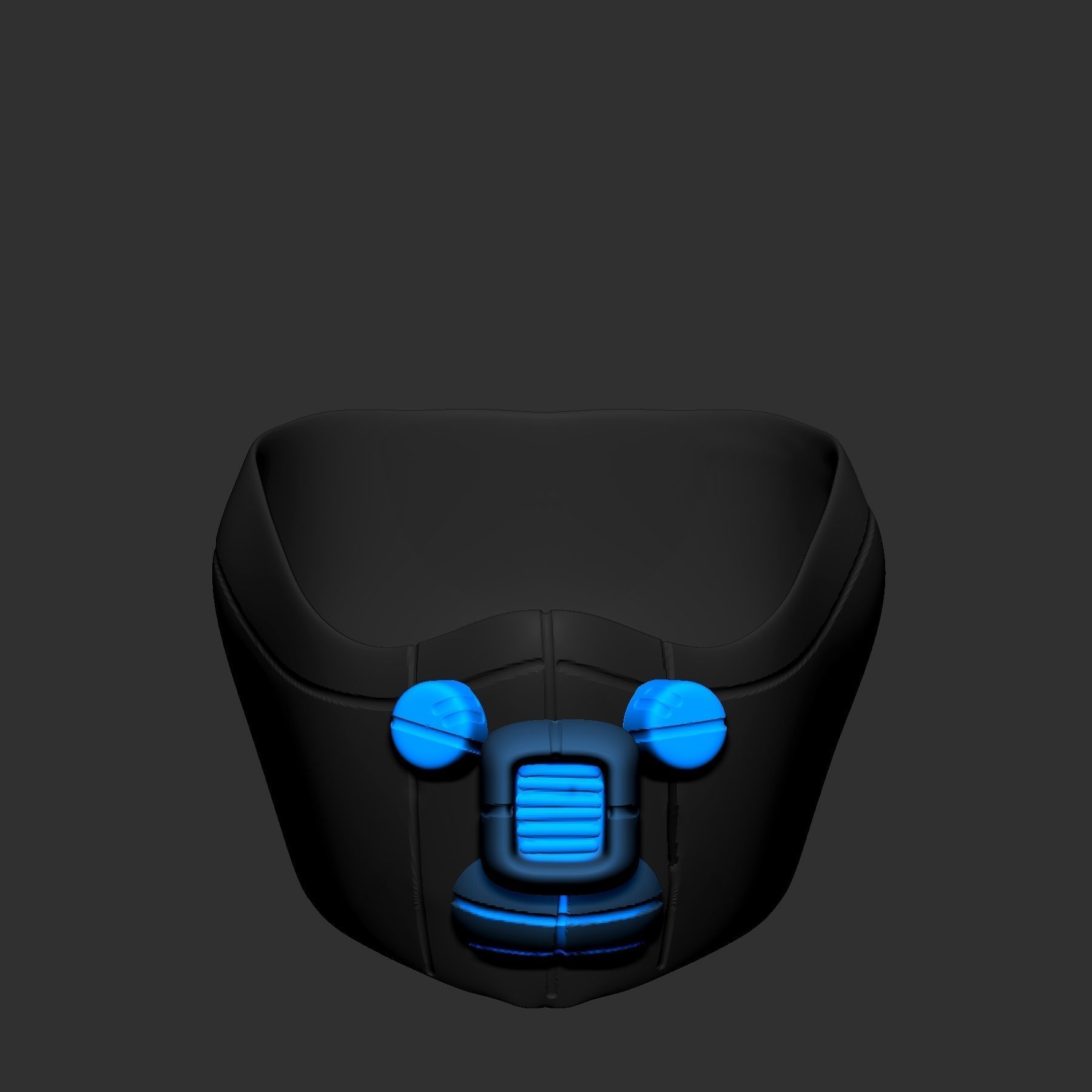 gas mask helmet scifi high poly sculpt 3d printable ver 7 3D model_2