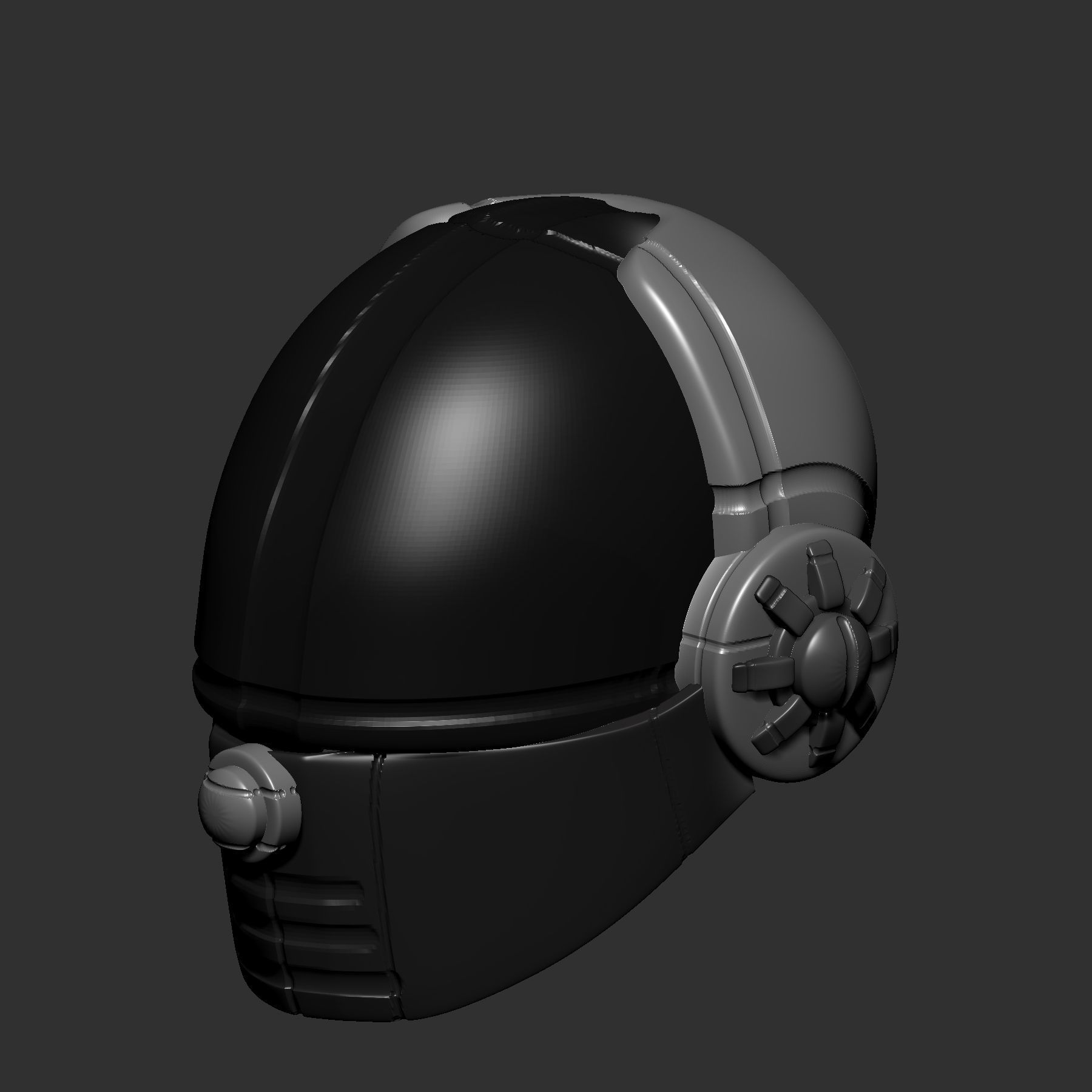 gas mask helmet scifi high poly sculpt ver 1 3d printable 3D model ...