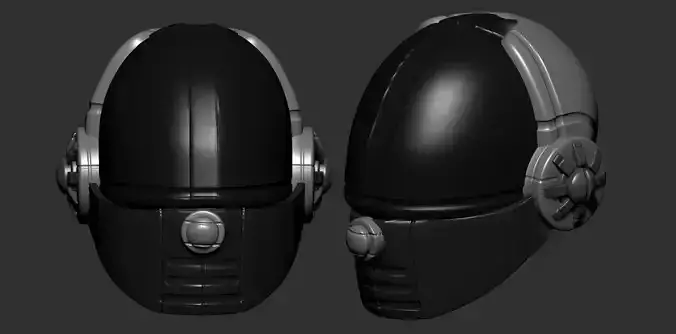 gas mask helmet scifi high poly sculpt  ver 1 3d printable 