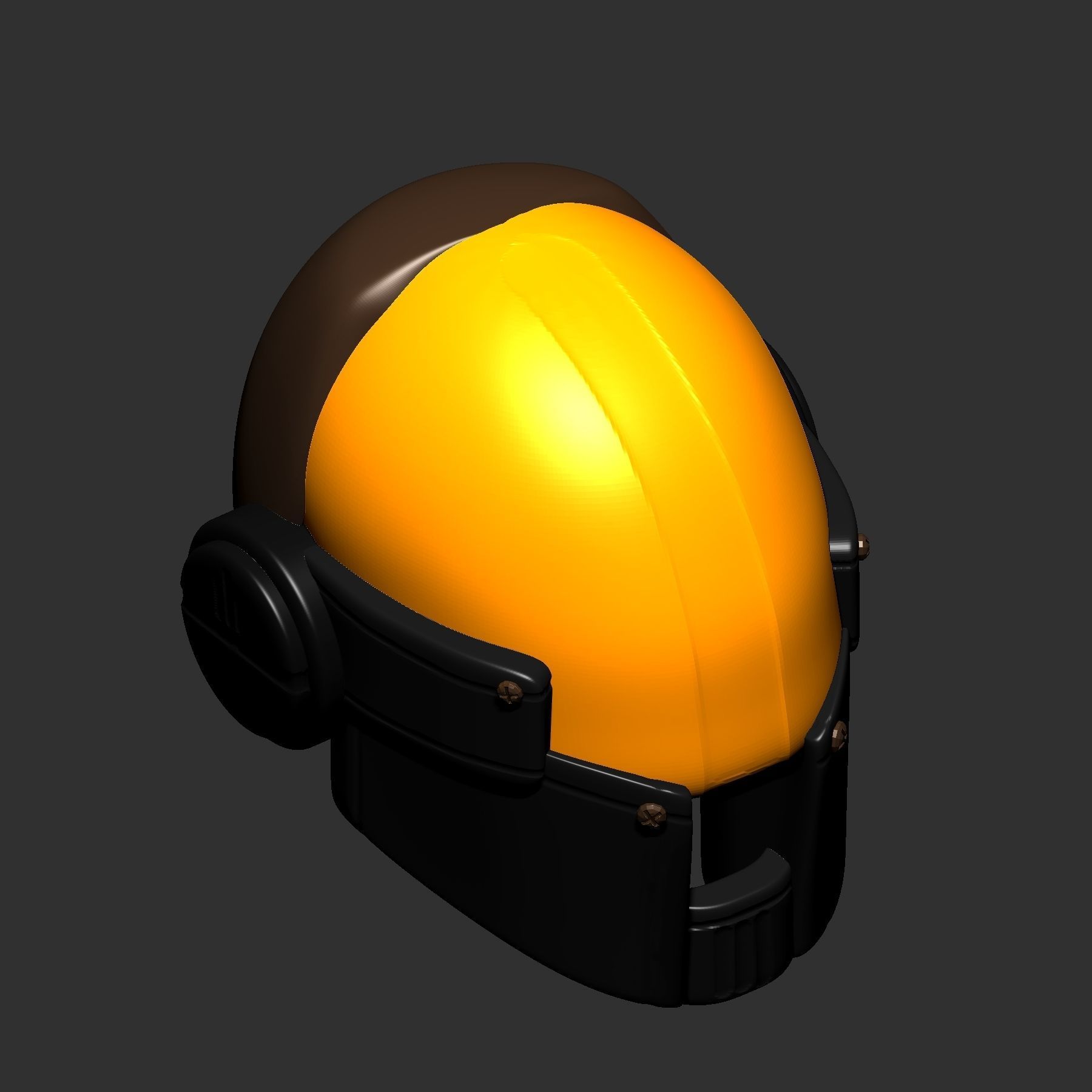 High quality scifi helmet high poly sculpt 3d printable ver 4 3D model_4